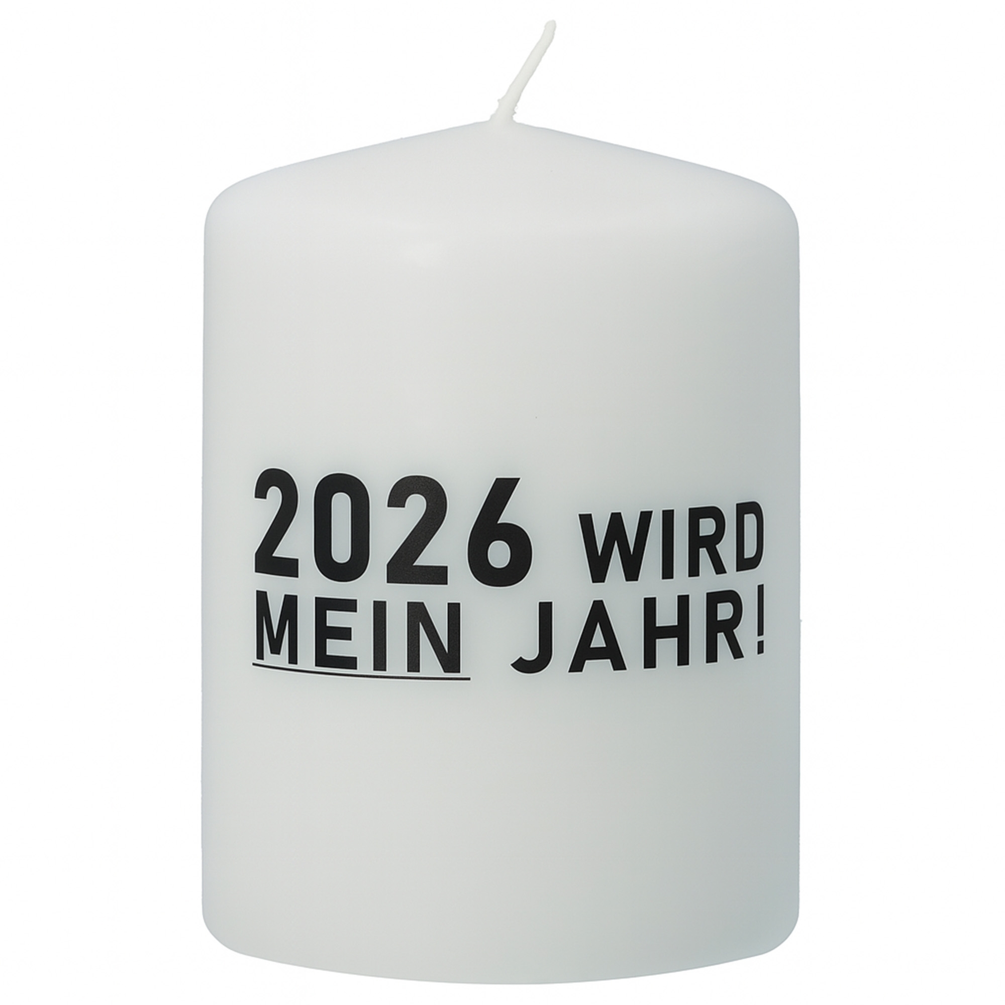 Stumpenkerze "2026 WIRD MEIN JAHR" Kerze