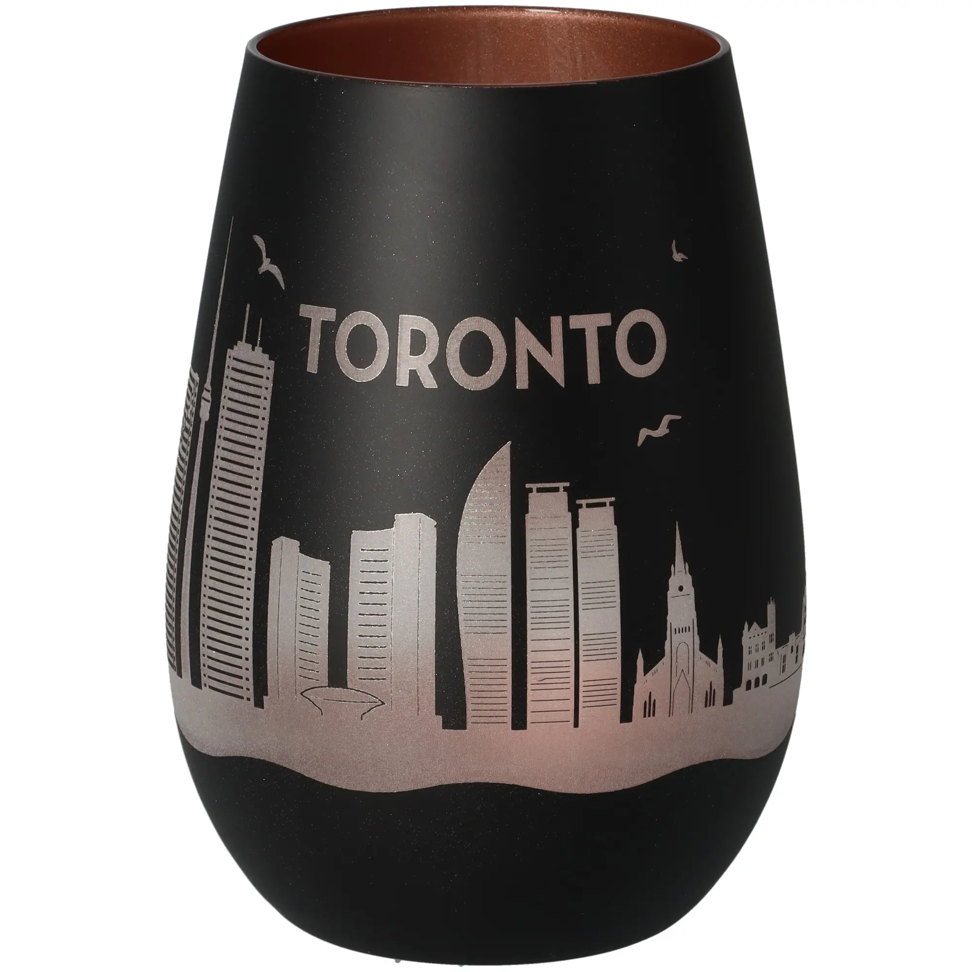 city, Silhouette, Vase, Matt, Schwarz