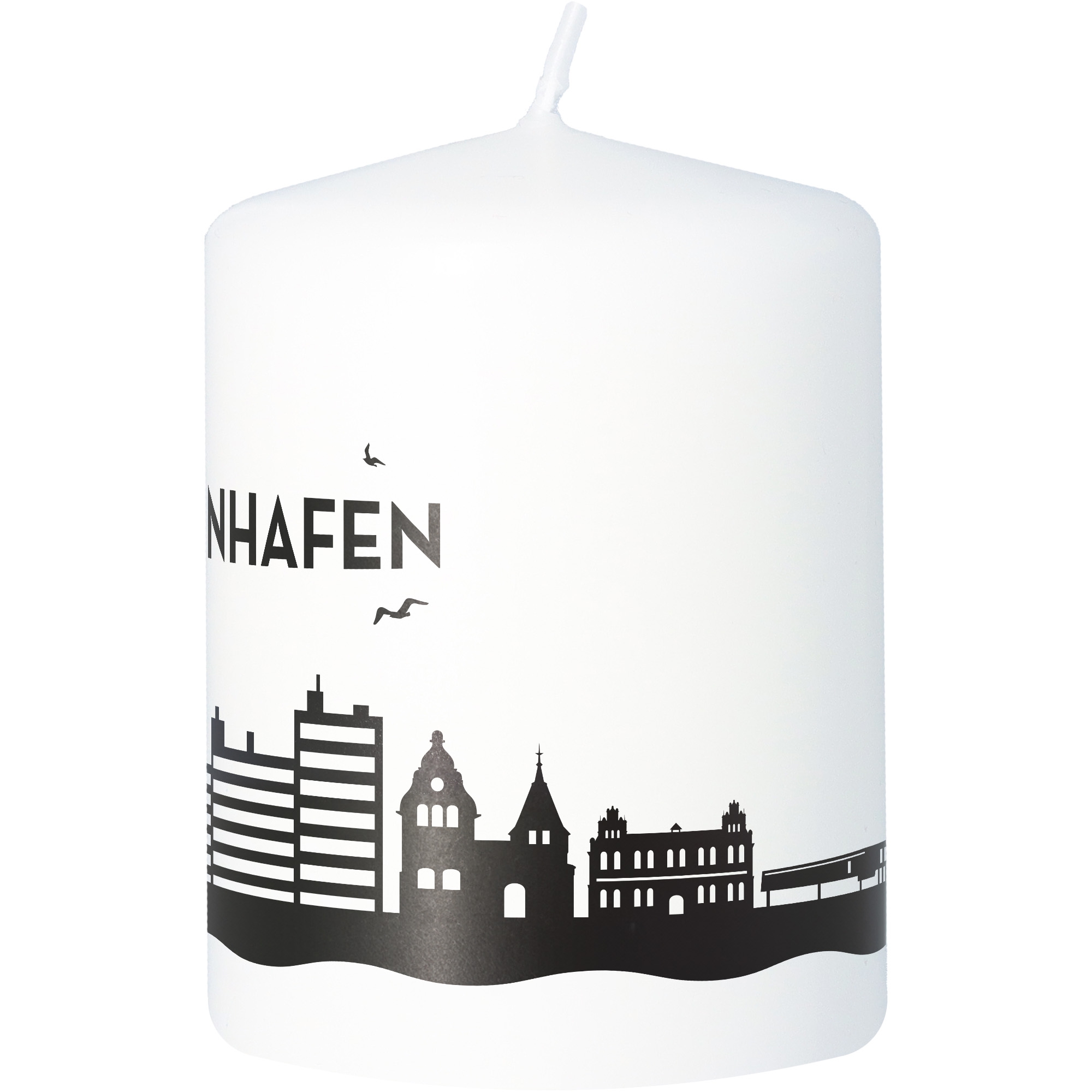 Stumpenkerze Skyline Heiligenhafen Stumpenkerze Skyline Heiligenhafen