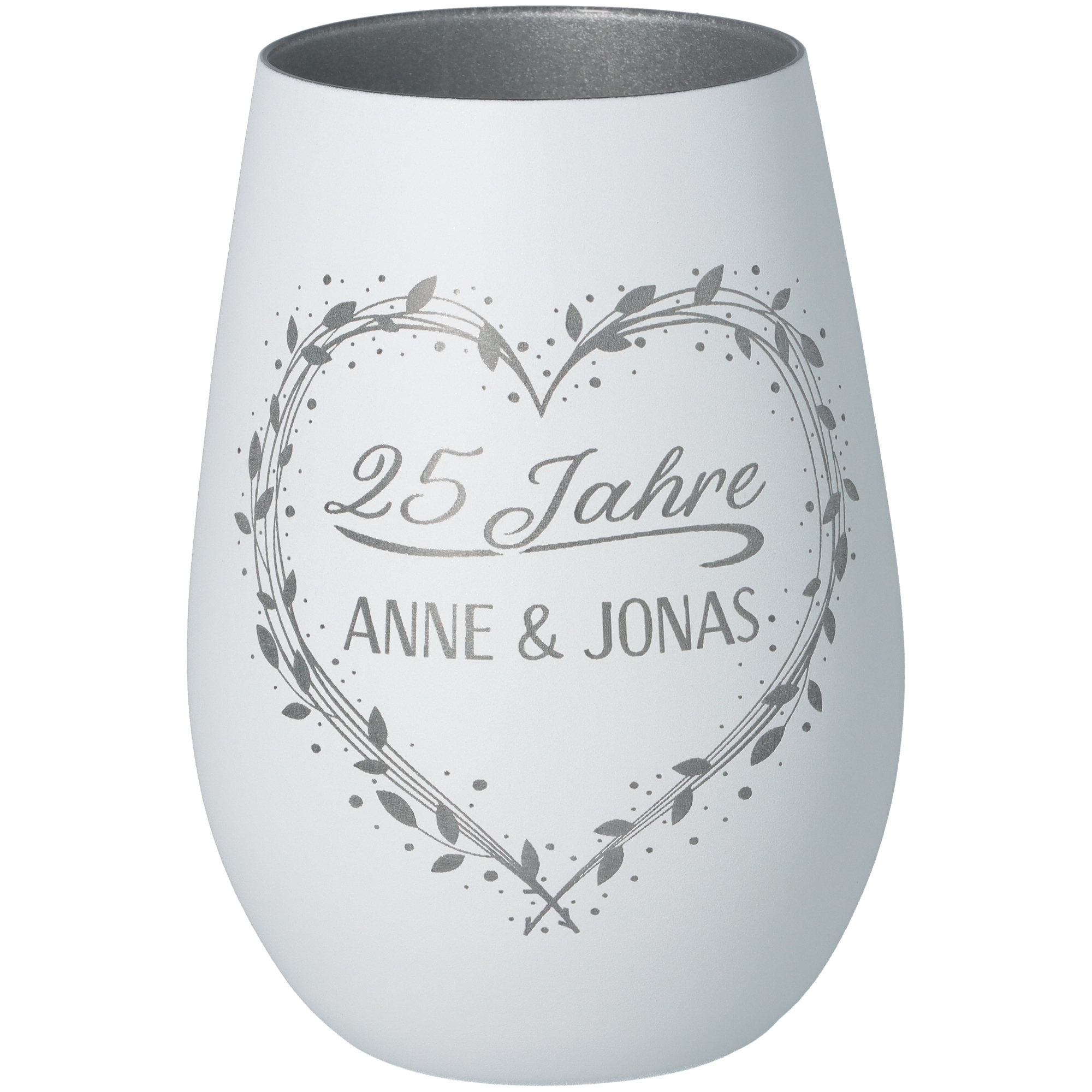 Windlicht "25 Jahre" Krug, Töpferei, Glas, Vase