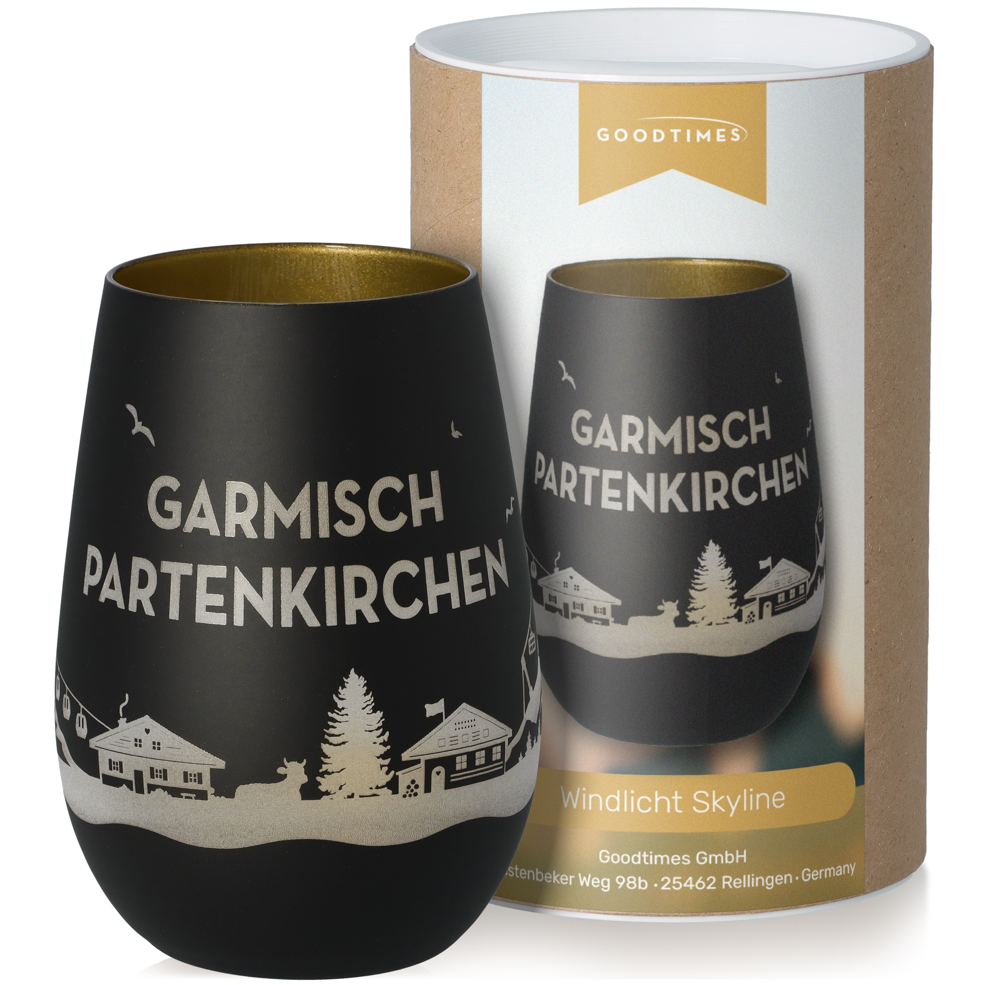 Windlicht Skyline Garmisch-Partenkirchen Krug, Töpferei