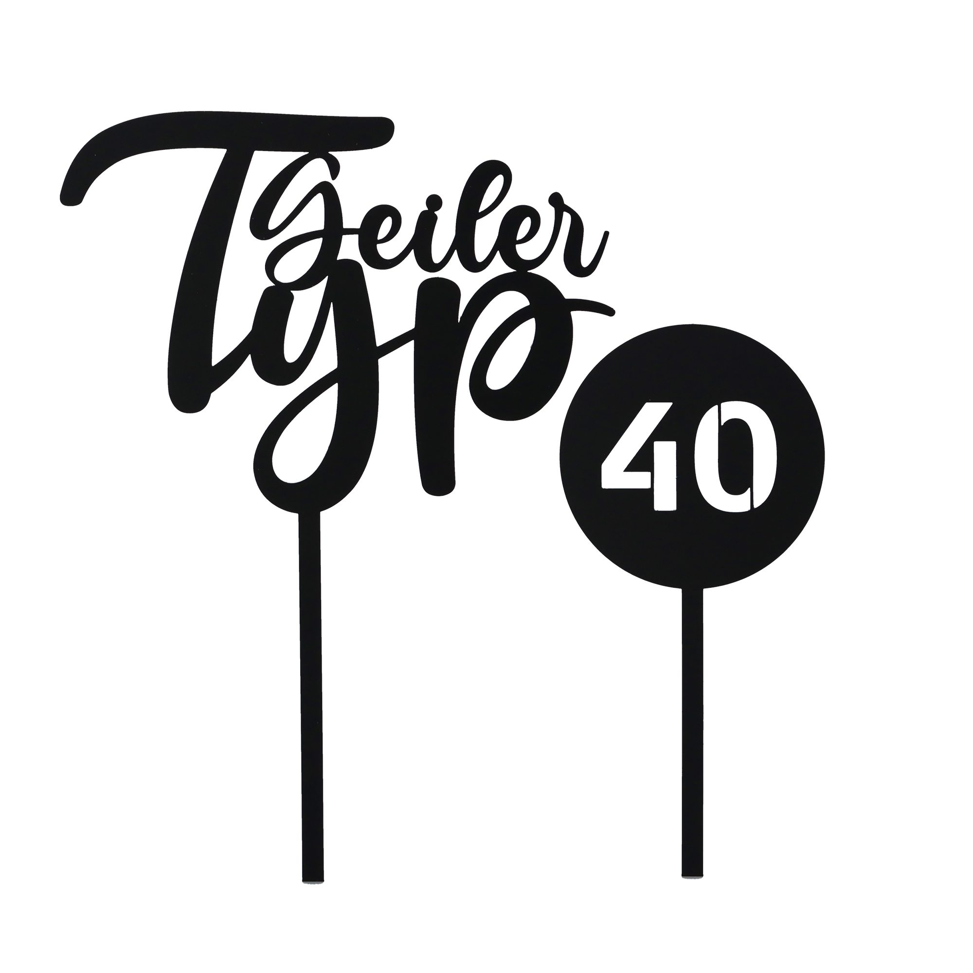 Cake Topper "Geiler Typ mit Zahl"