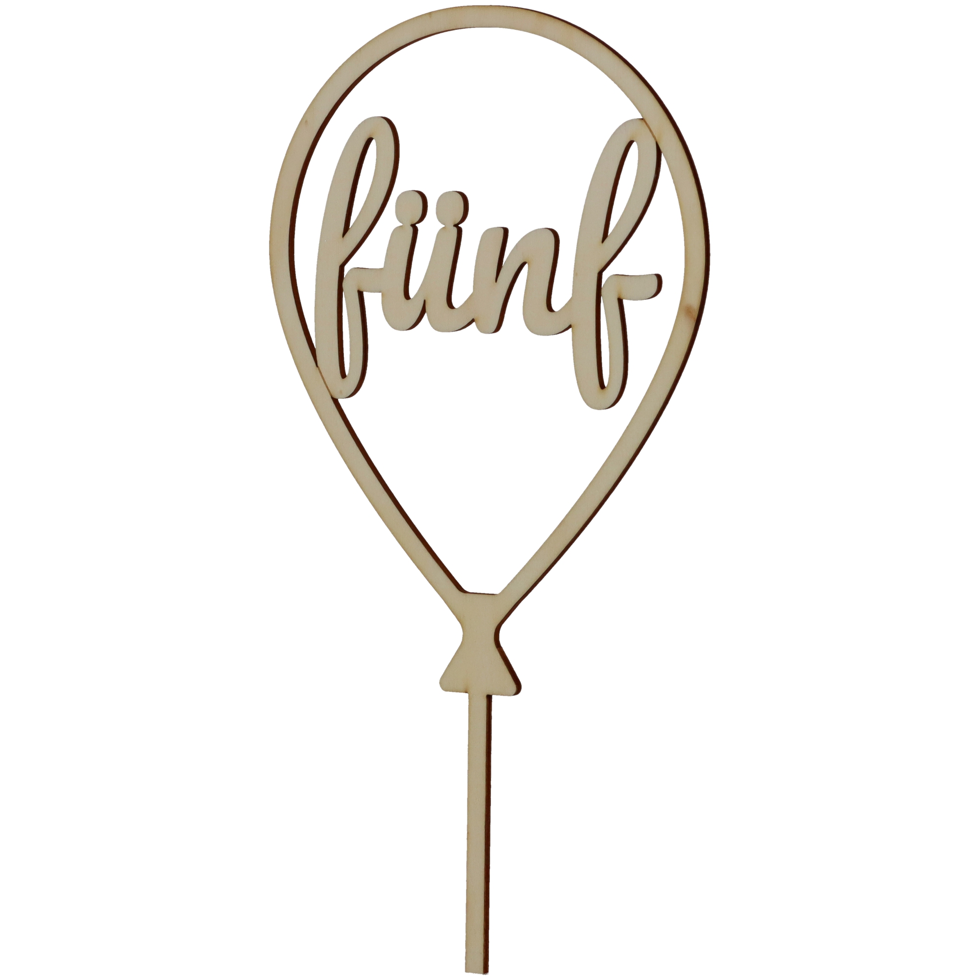 Cake Topper Ballon Zahl 5