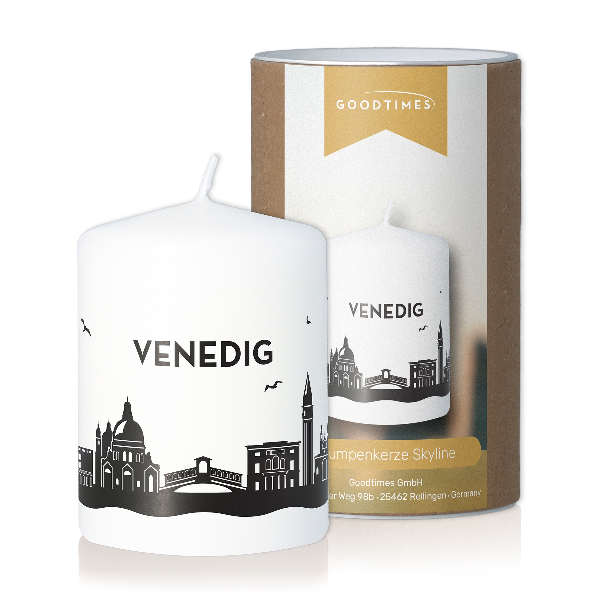 Stumpenkerze Skyline Venedig