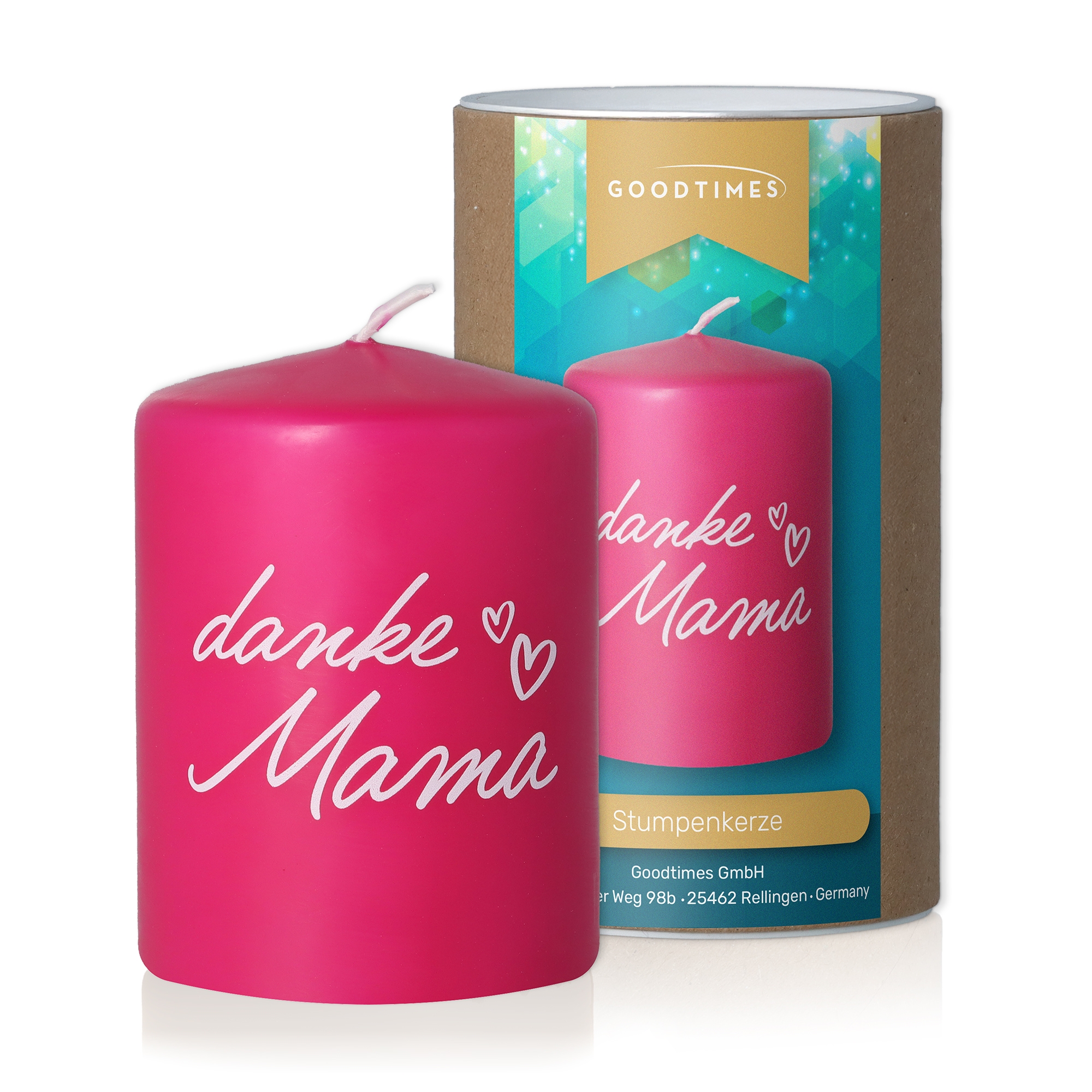 Stumpenkerze "Danke Mama"