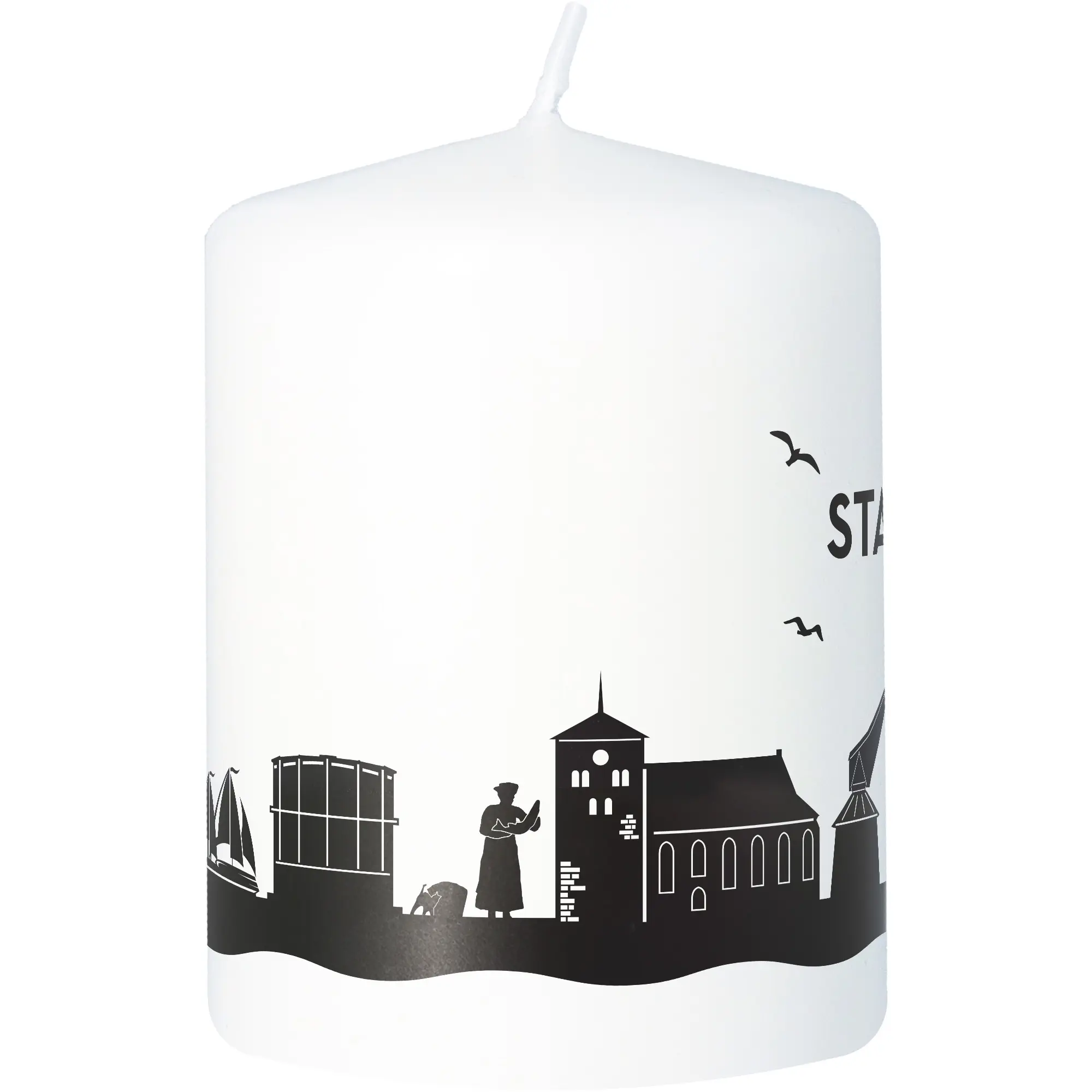Stumpenkerze Skyline Stade