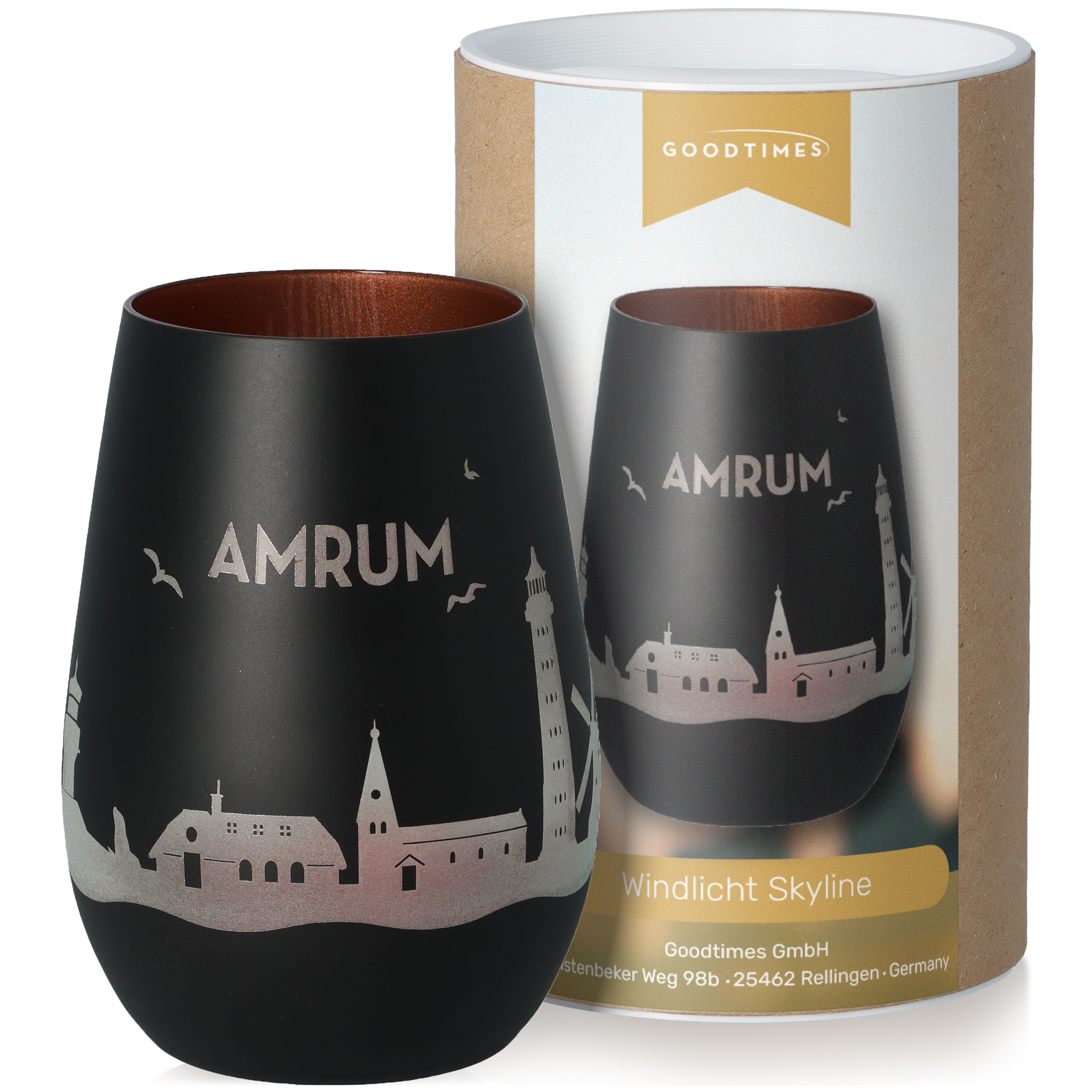 Windlicht Skyline Amrum
