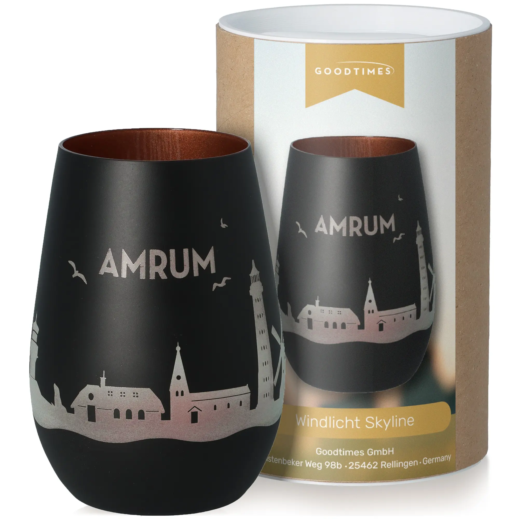 Windlicht Skyline Amrum