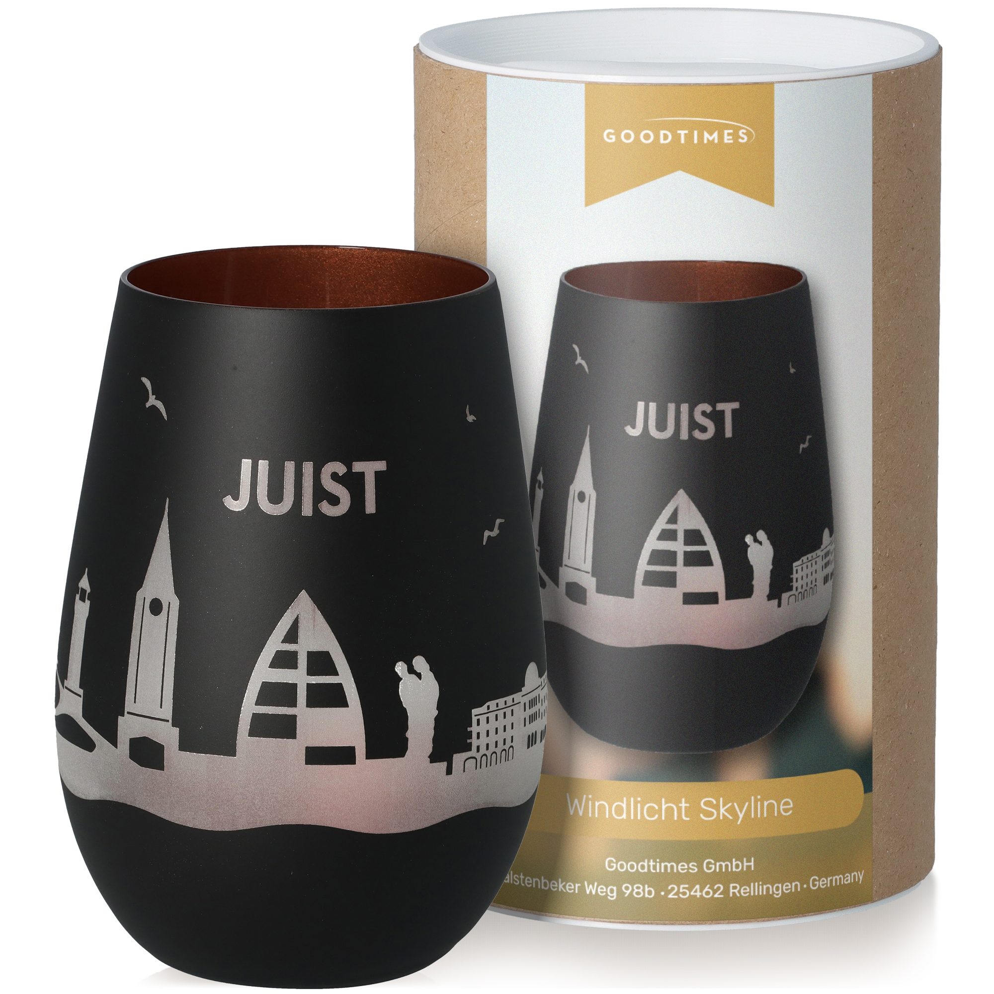Windlicht Skyline Juist