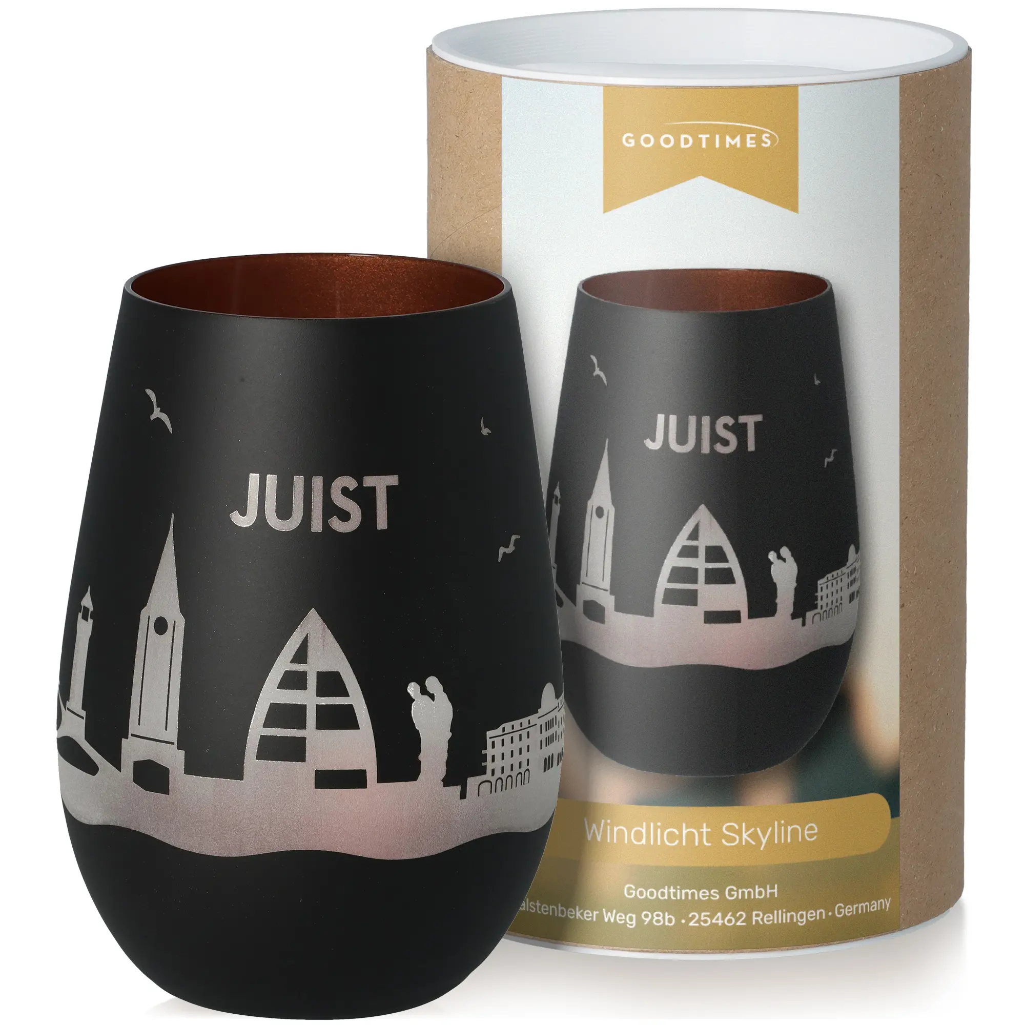Windlicht Skyline Juist