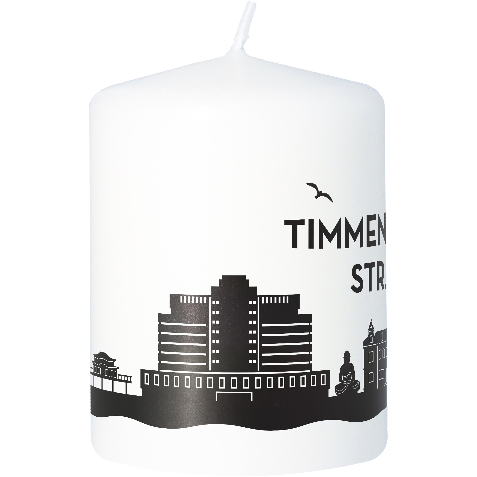 Stumpenkerze Skyline Timmendorfer Strand Stumpenkerze Skyline Timmendorfer Strand