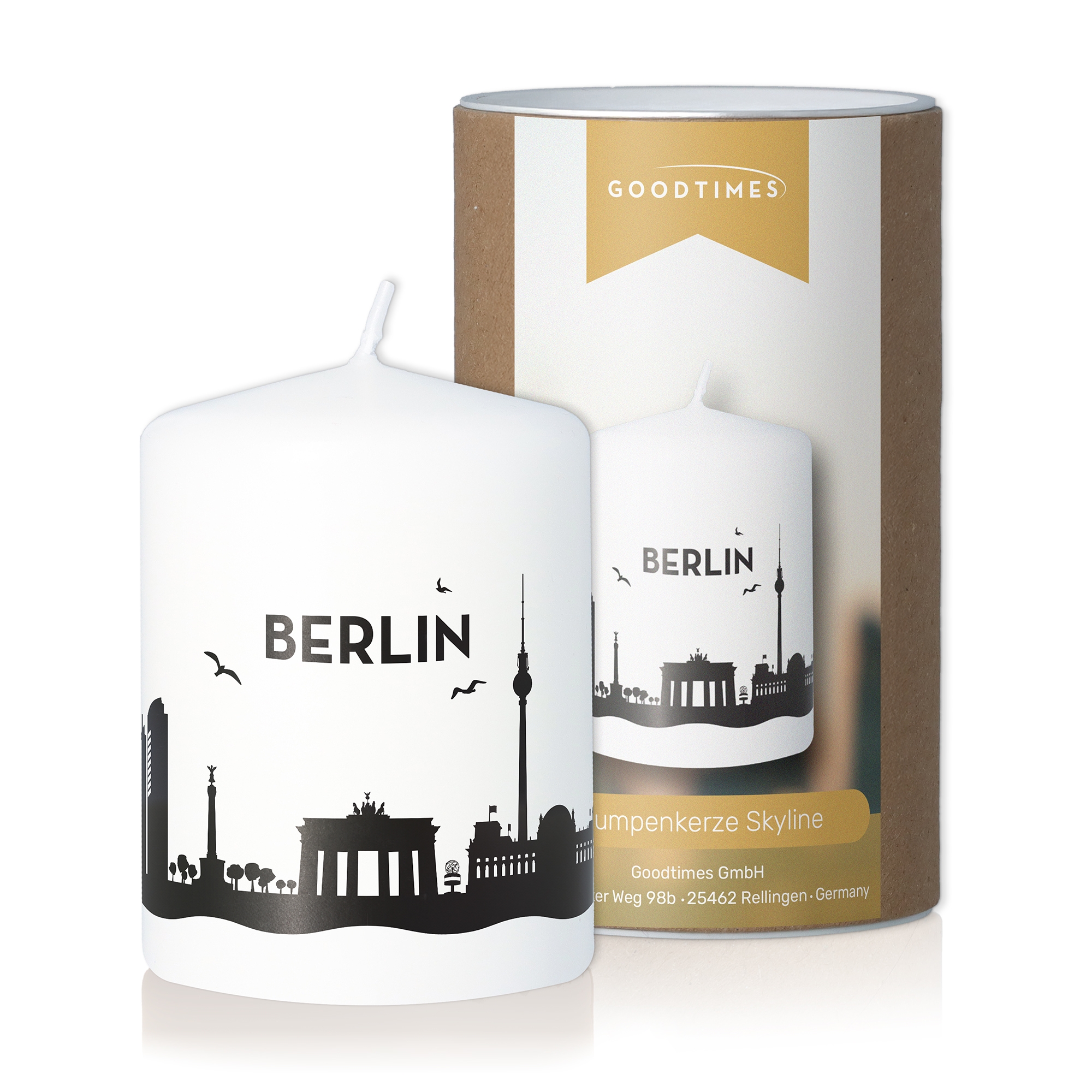 Stumpenkerze Skyline Berlin Kerze