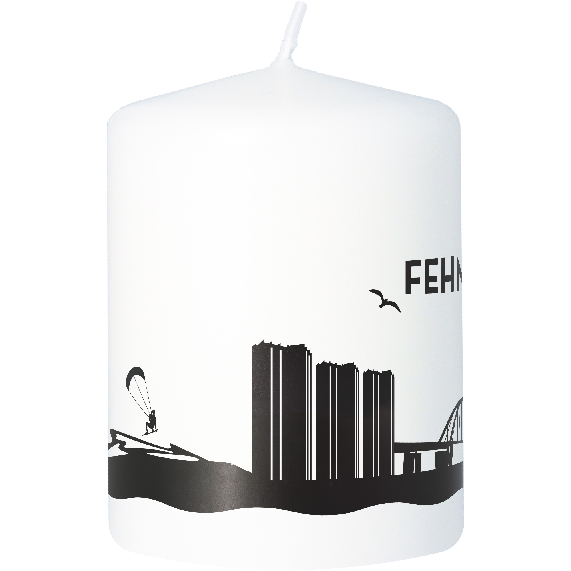 Stumpenkerze Skyline Fehmarn Stumpenkerze Skyline Fehmarn