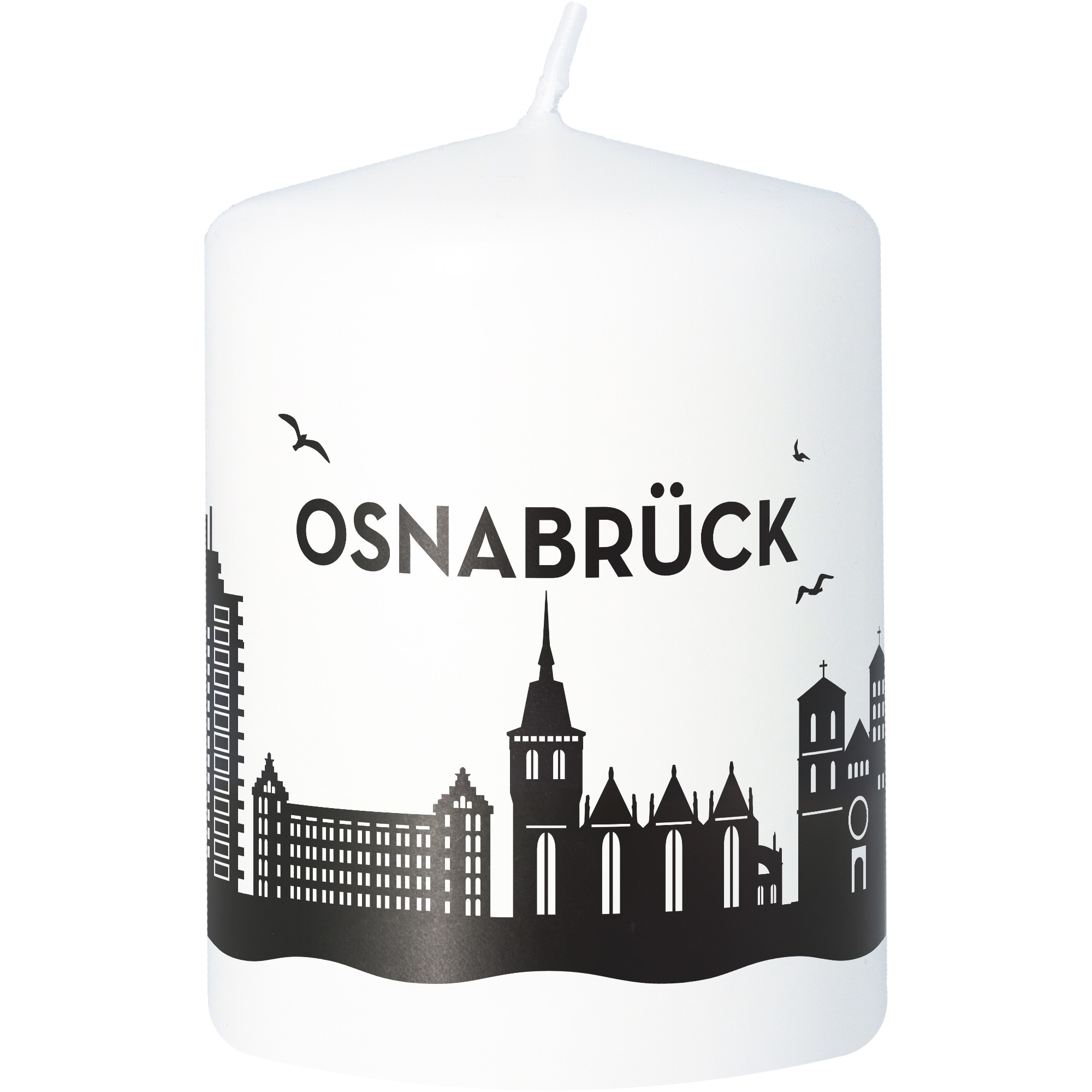 Stumpenkerze Skyline Osnabrück Stumpenkerze Skyline Osnabrück