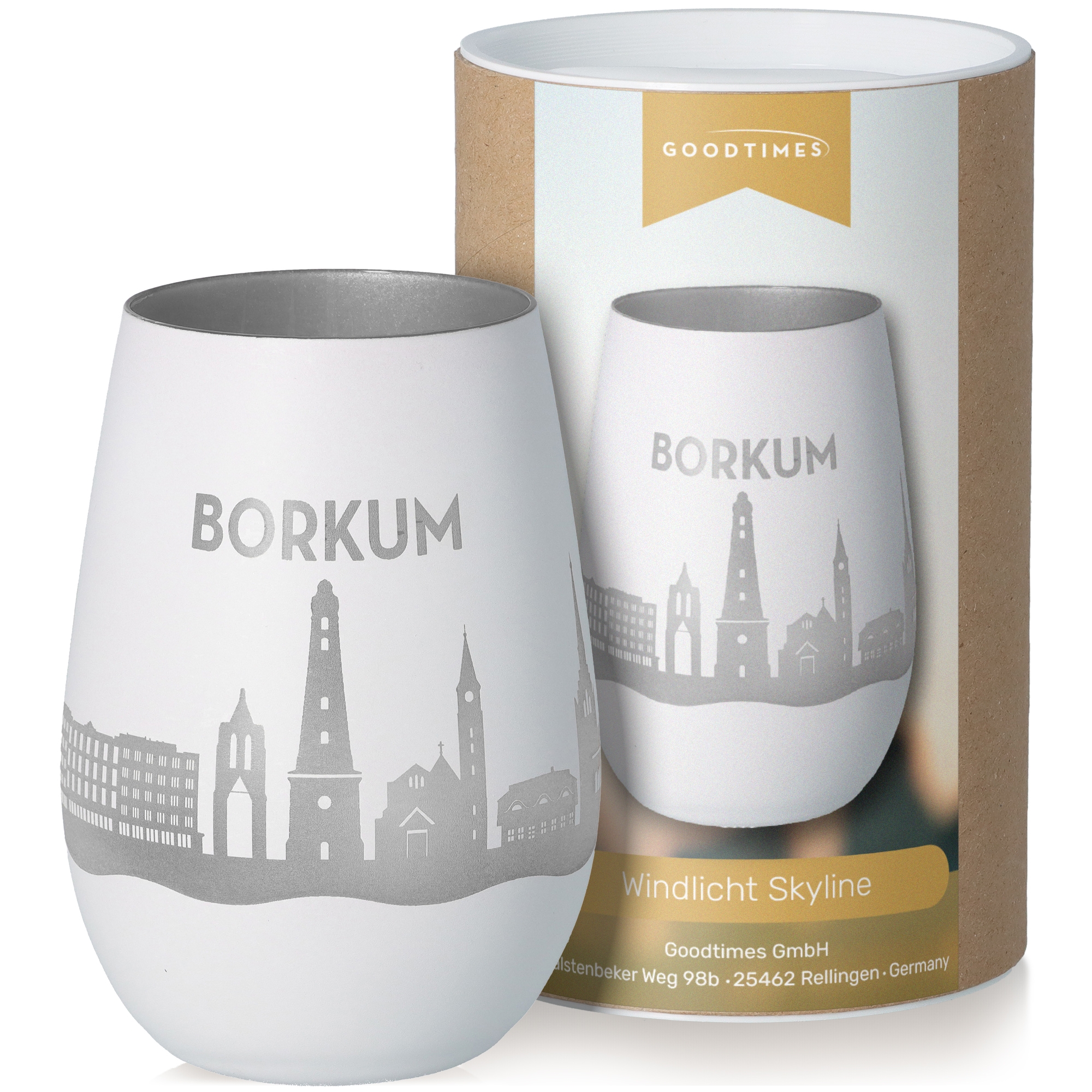 Windlicht Skyline Borkum