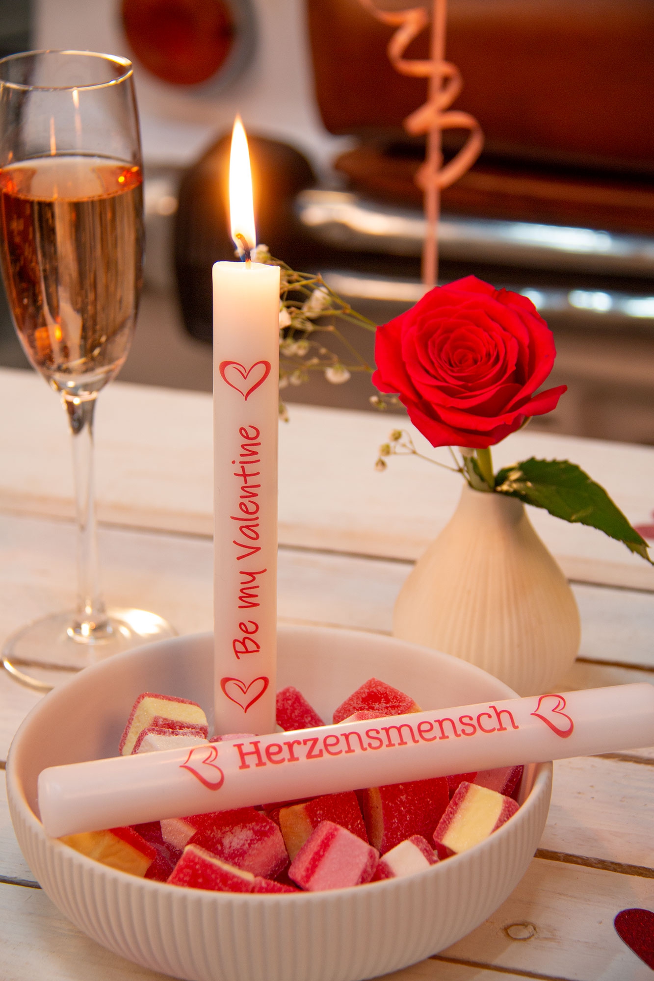 Stabkerze "Herzensmensch" Stabkerze "Herzensmensch"