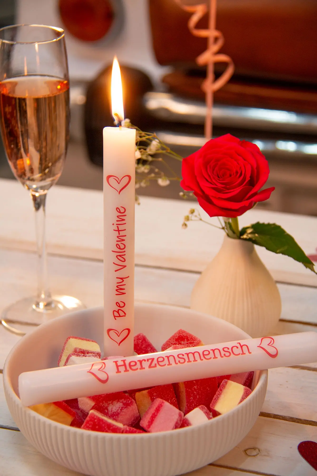 Stabkerze "Herzensmensch"