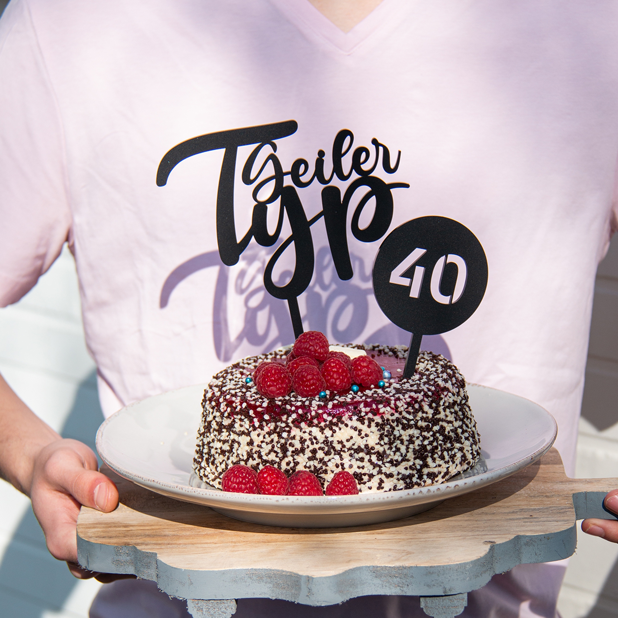 Cake Topper "Geiler Typ"