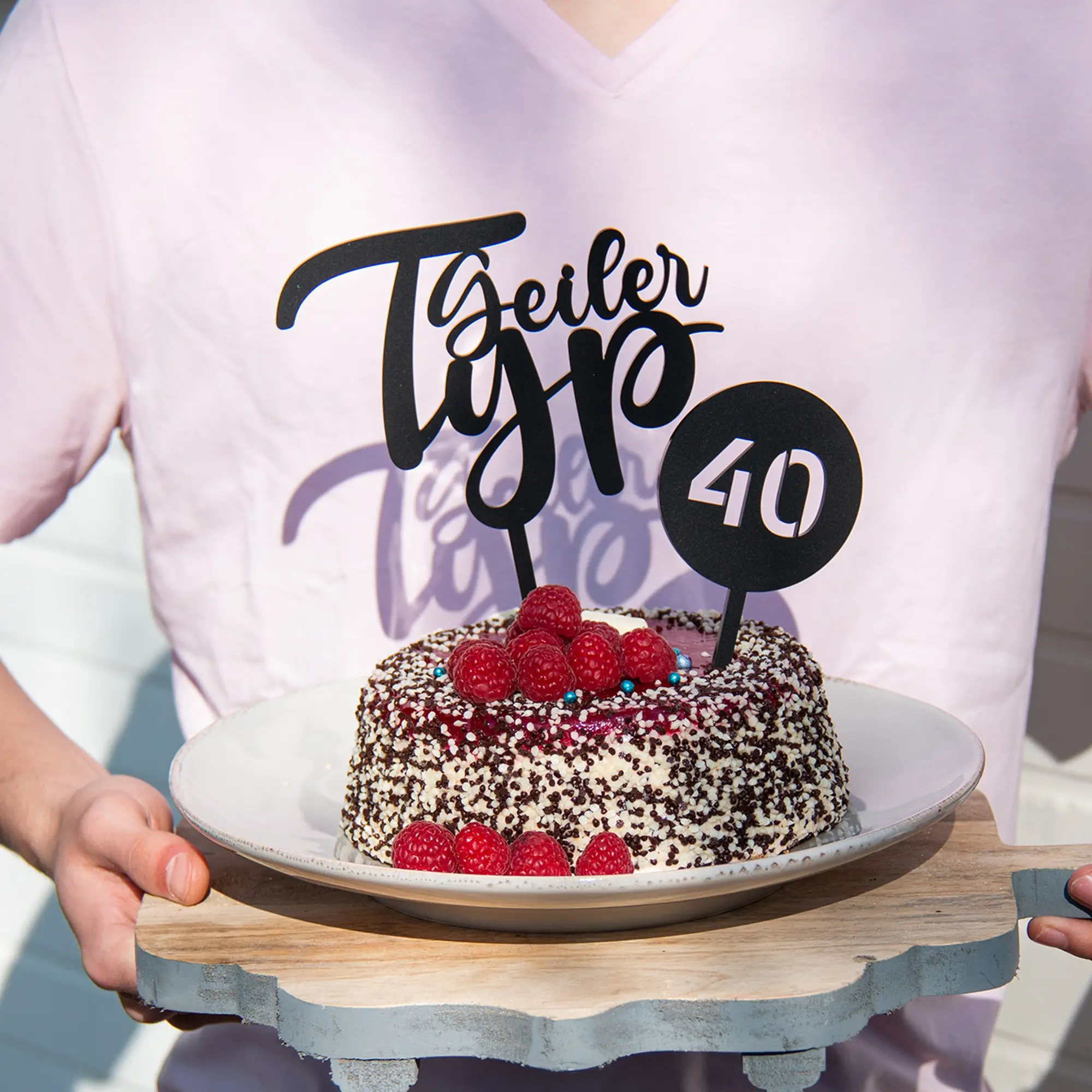 Cake Topper "Geiler Typ"