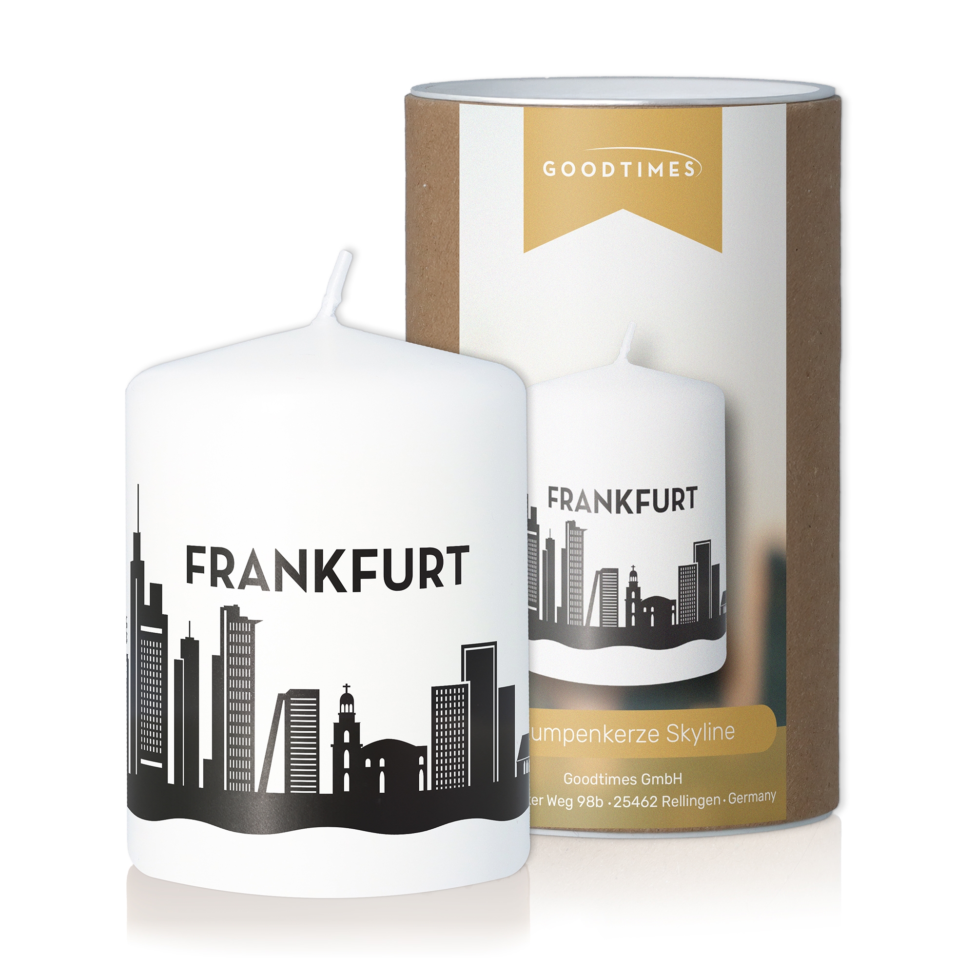 Stumpenkerze Skyline Frankfurt