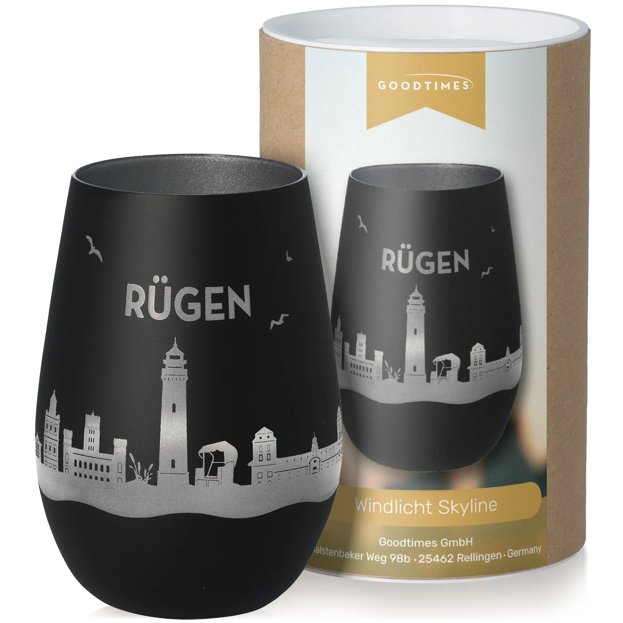 Windlicht Skyline Rügen