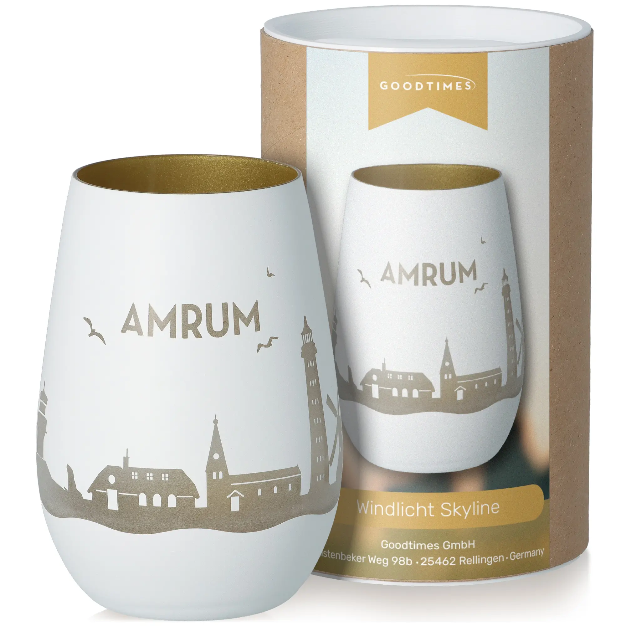 Windlicht Skyline Amrum