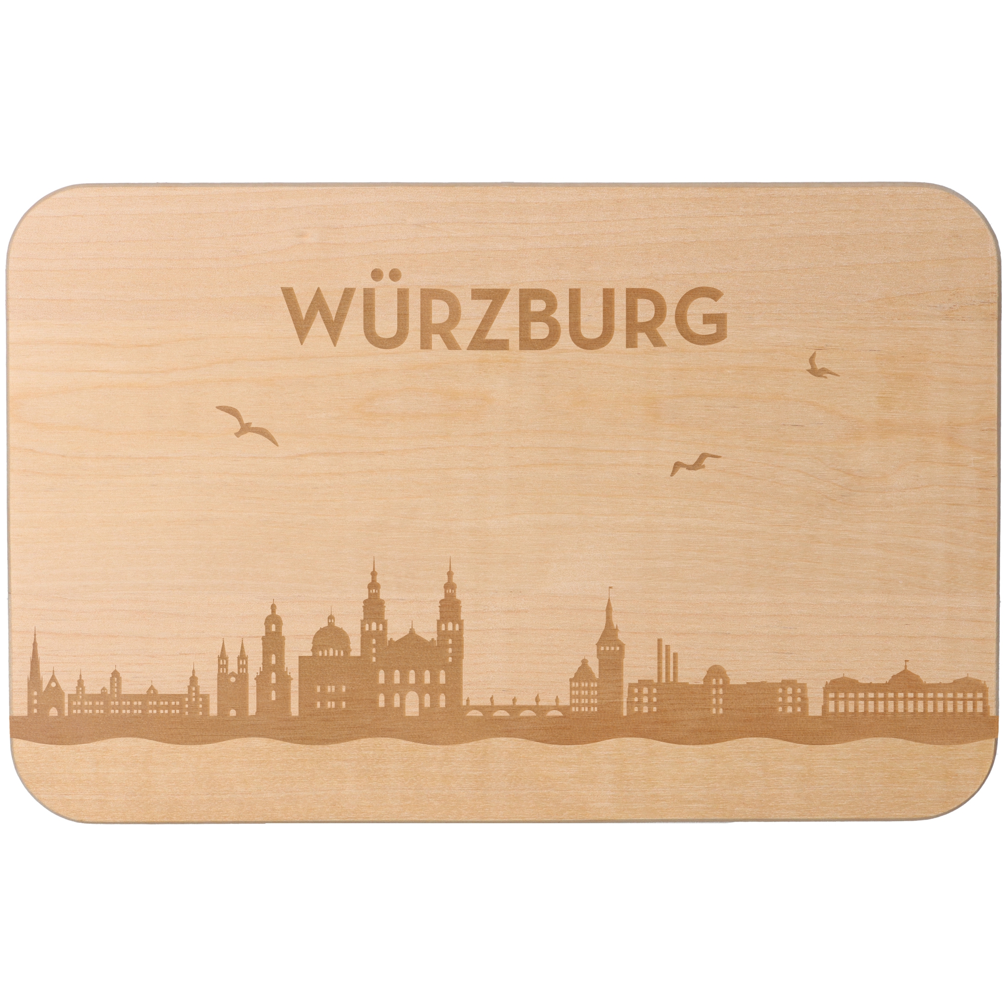 Frühstücksbrett Skyline Würzburg Frühstücksbrett Skyline Würzburg