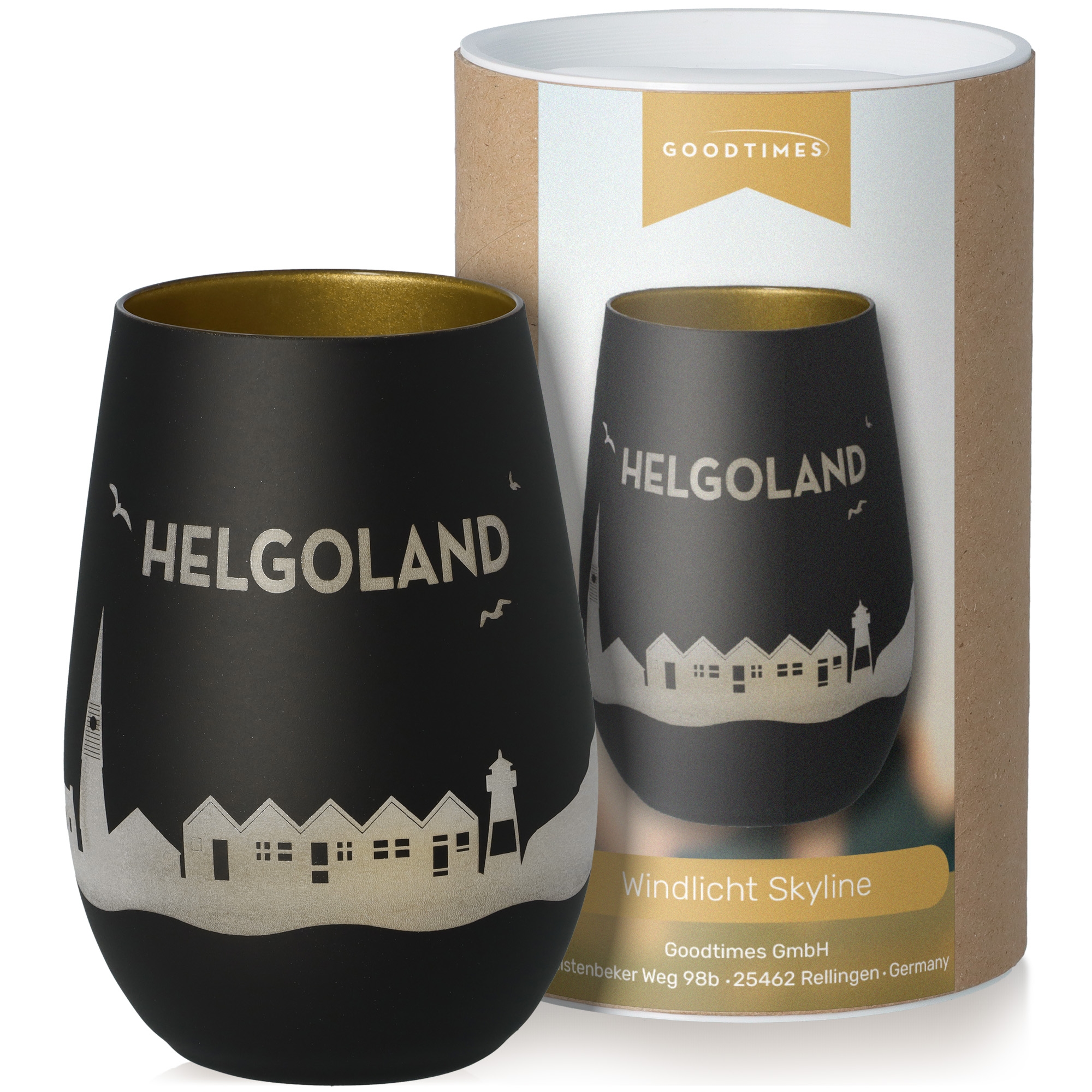 Windlicht Skyline Helgoland Krug, Töpferei, Tasse