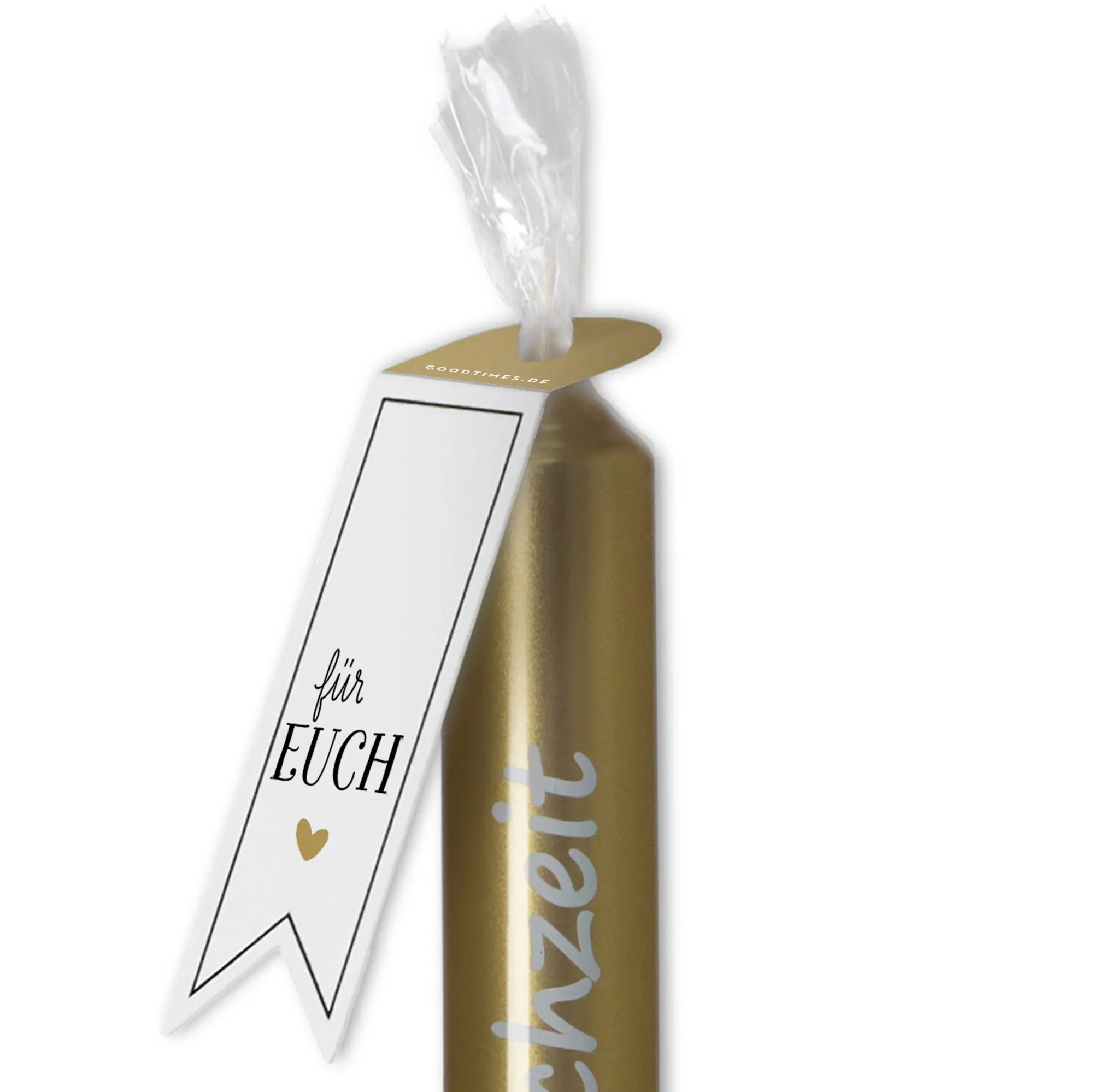 Stabkerze Metallic "50 - Goldene Hochzeit"