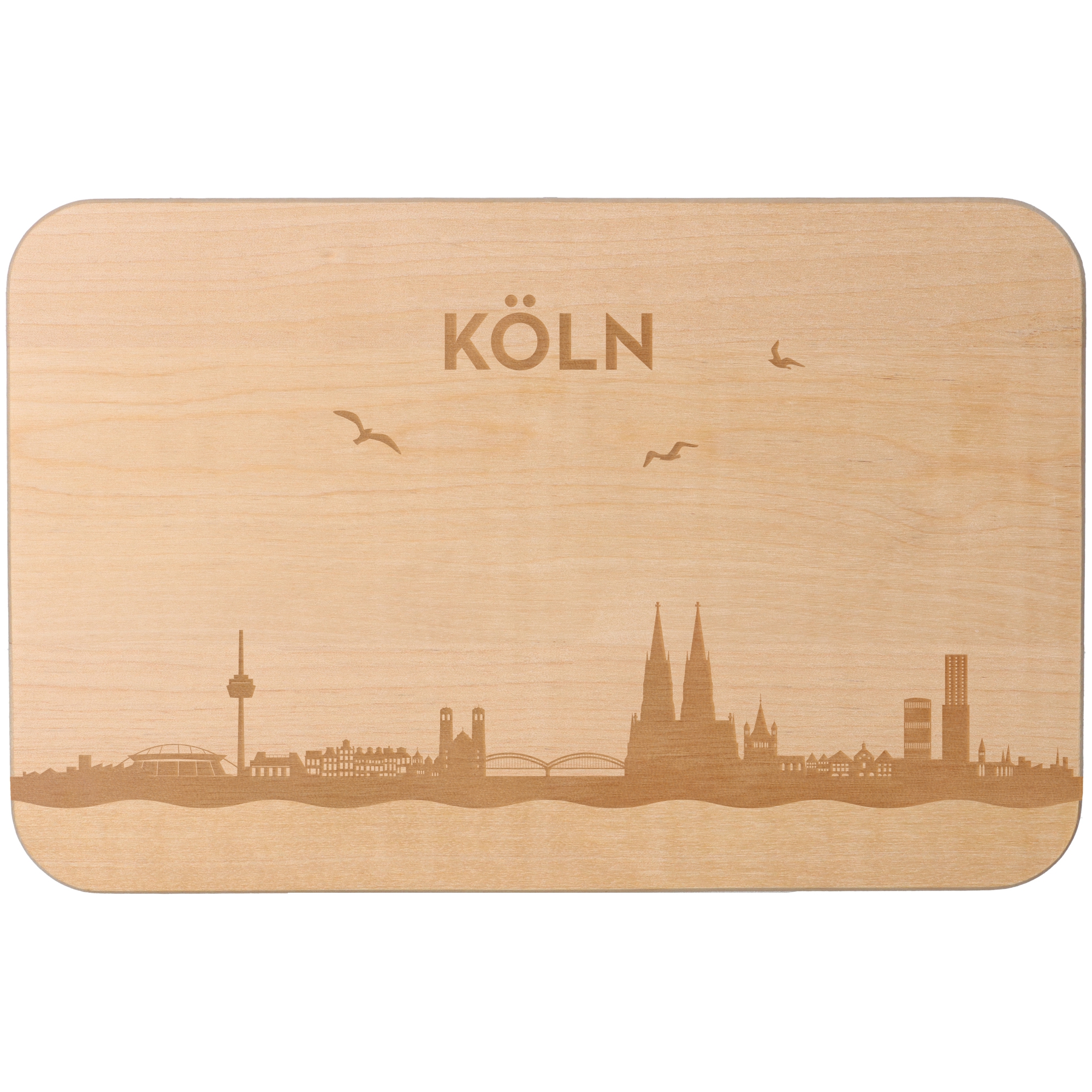 Frühstücksbrett Skyline Köln Frühstücksbrett Skyline Köln