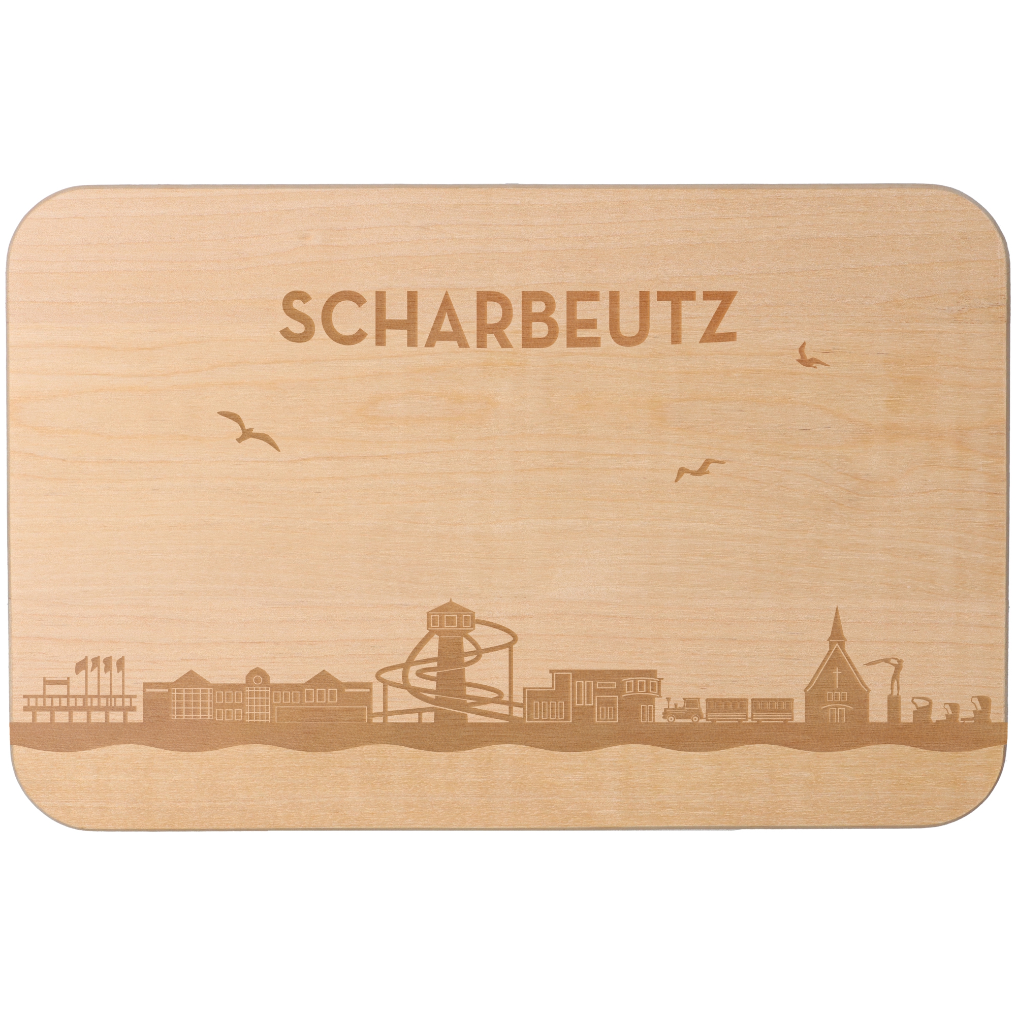 Frühstücksbrett Skyline Scharbeutz Frühstücksbrett Skyline Scharbeutz