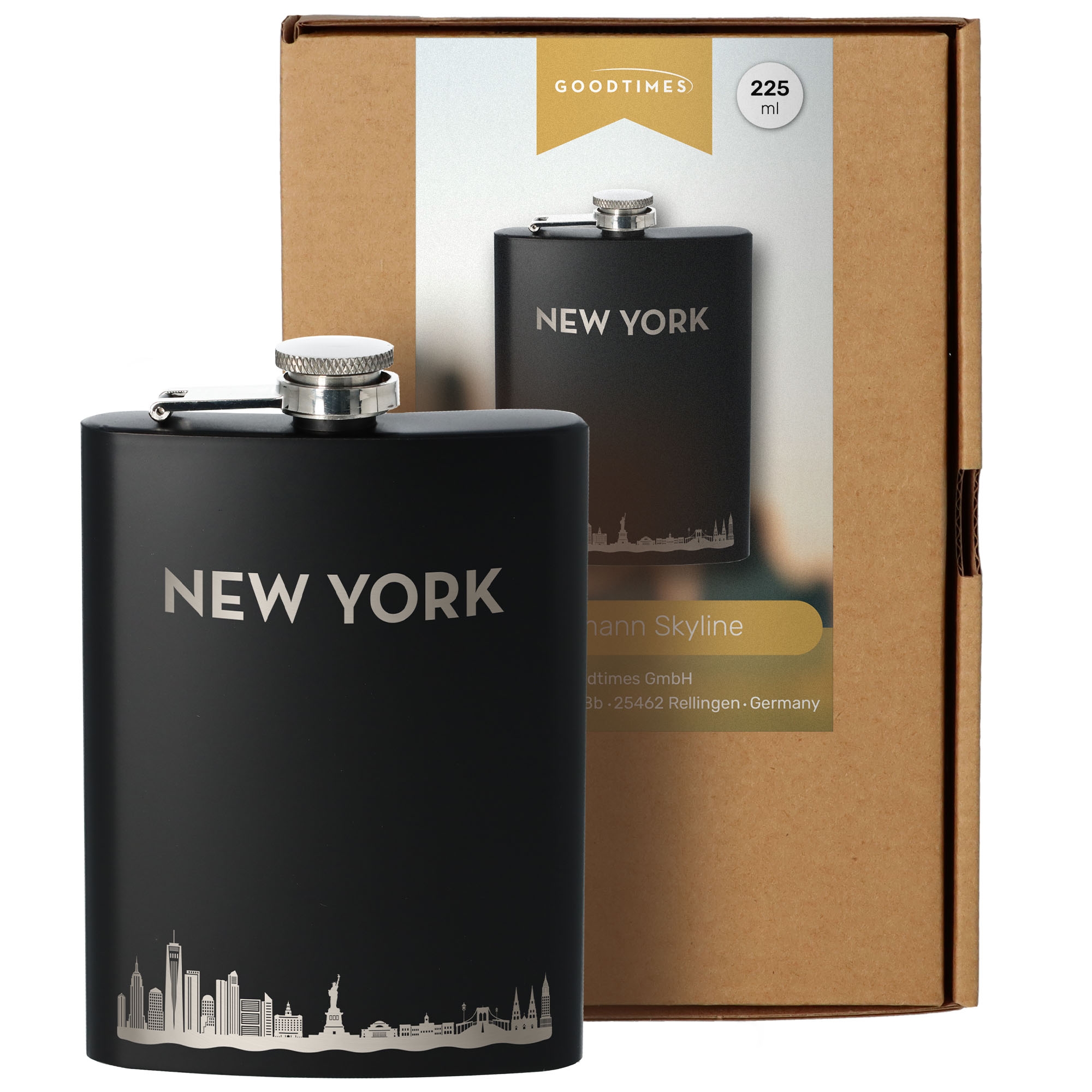 Flachmann Skyline New York Flasche, Kosmetik, Parfüm