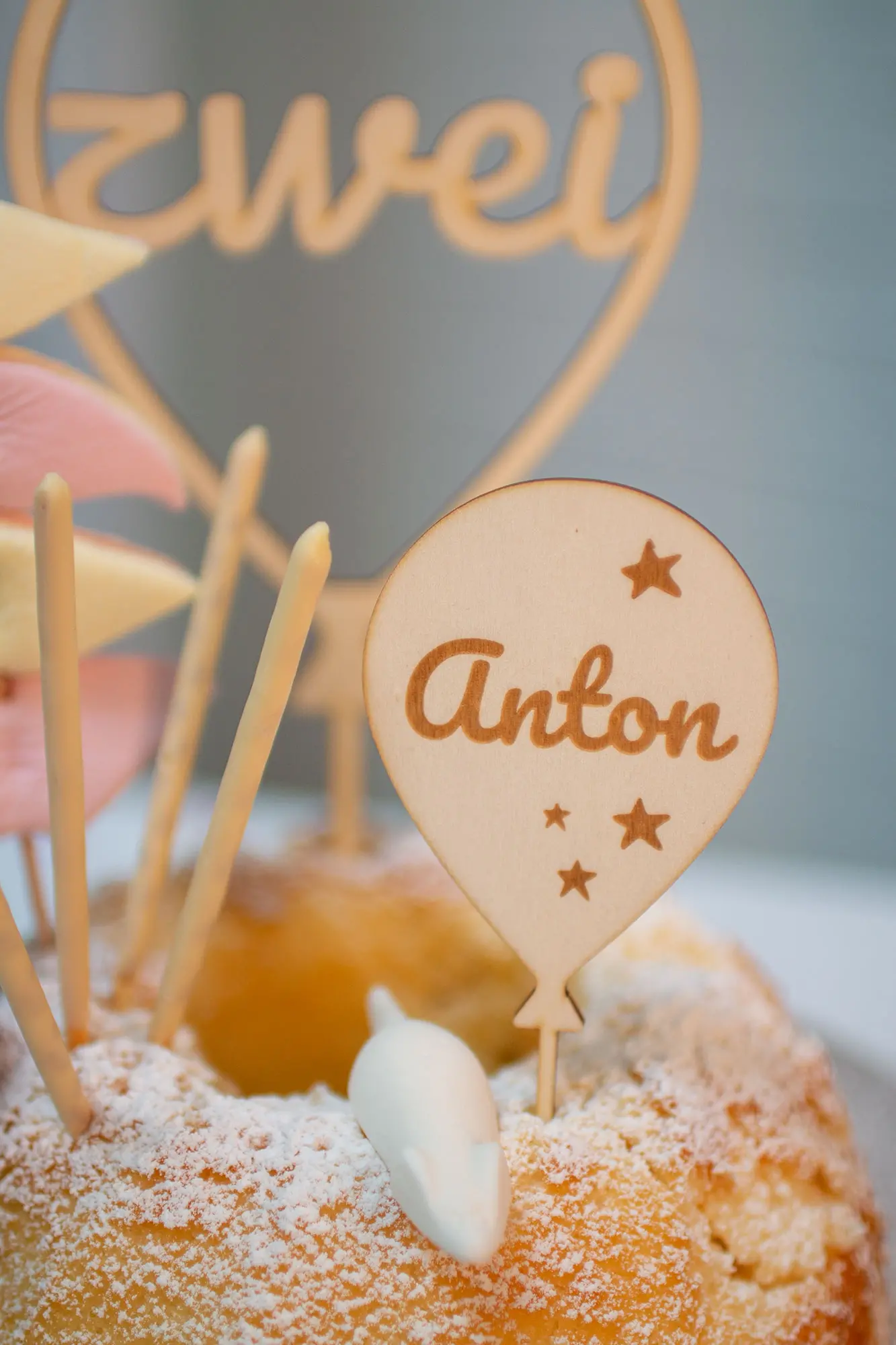 Cake Topper Ballon mit Sternen Cake Topper Ballon mit Sternen