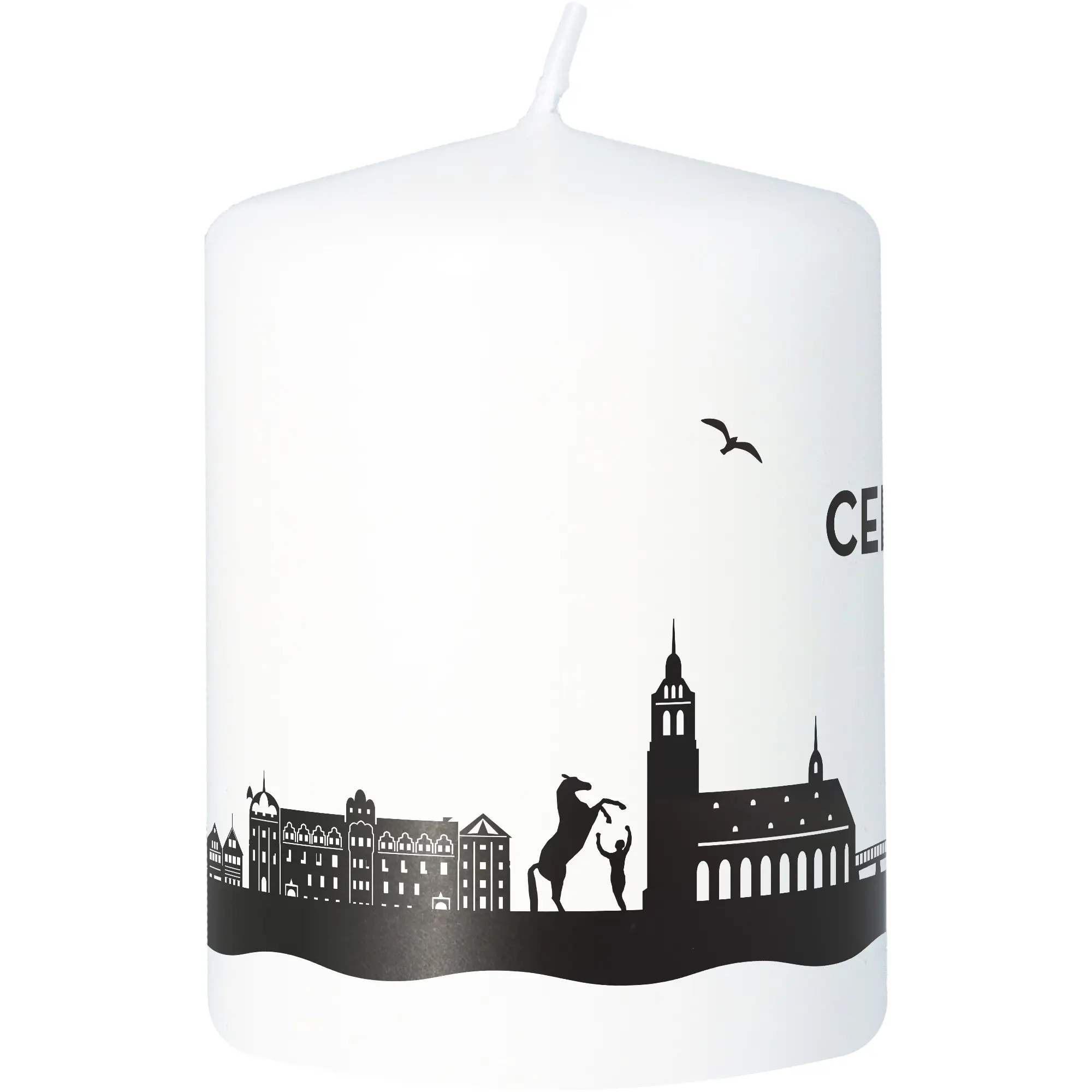 Stumpenkerze Skyline Celle