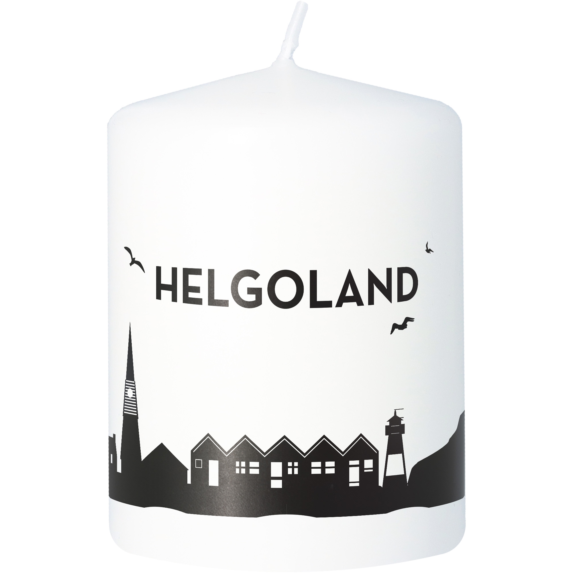 Stumpenkerze Skyline Helgoland Kerze