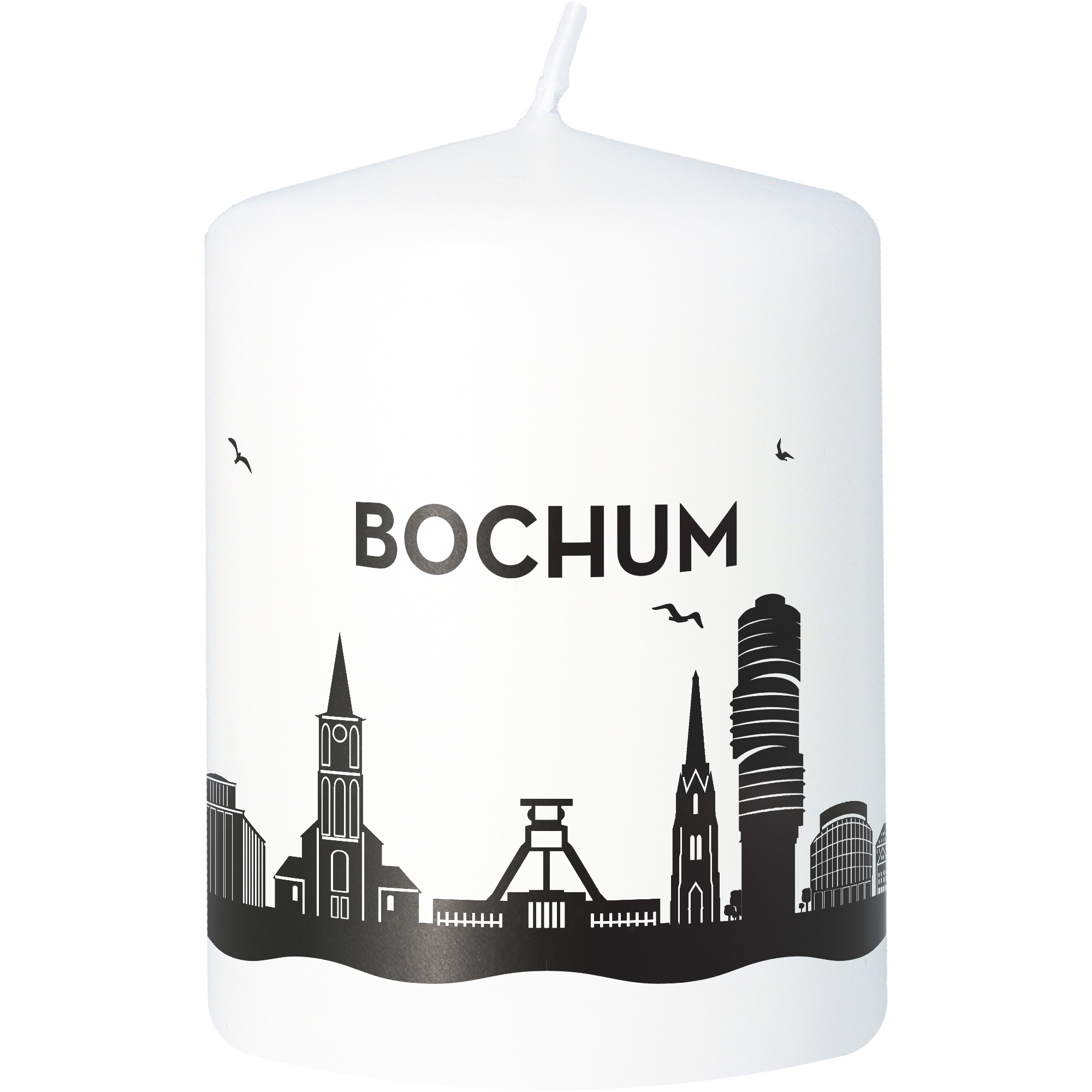 Stumpenkerze Skyline Bochum Stumpenkerze Skyline Bochum