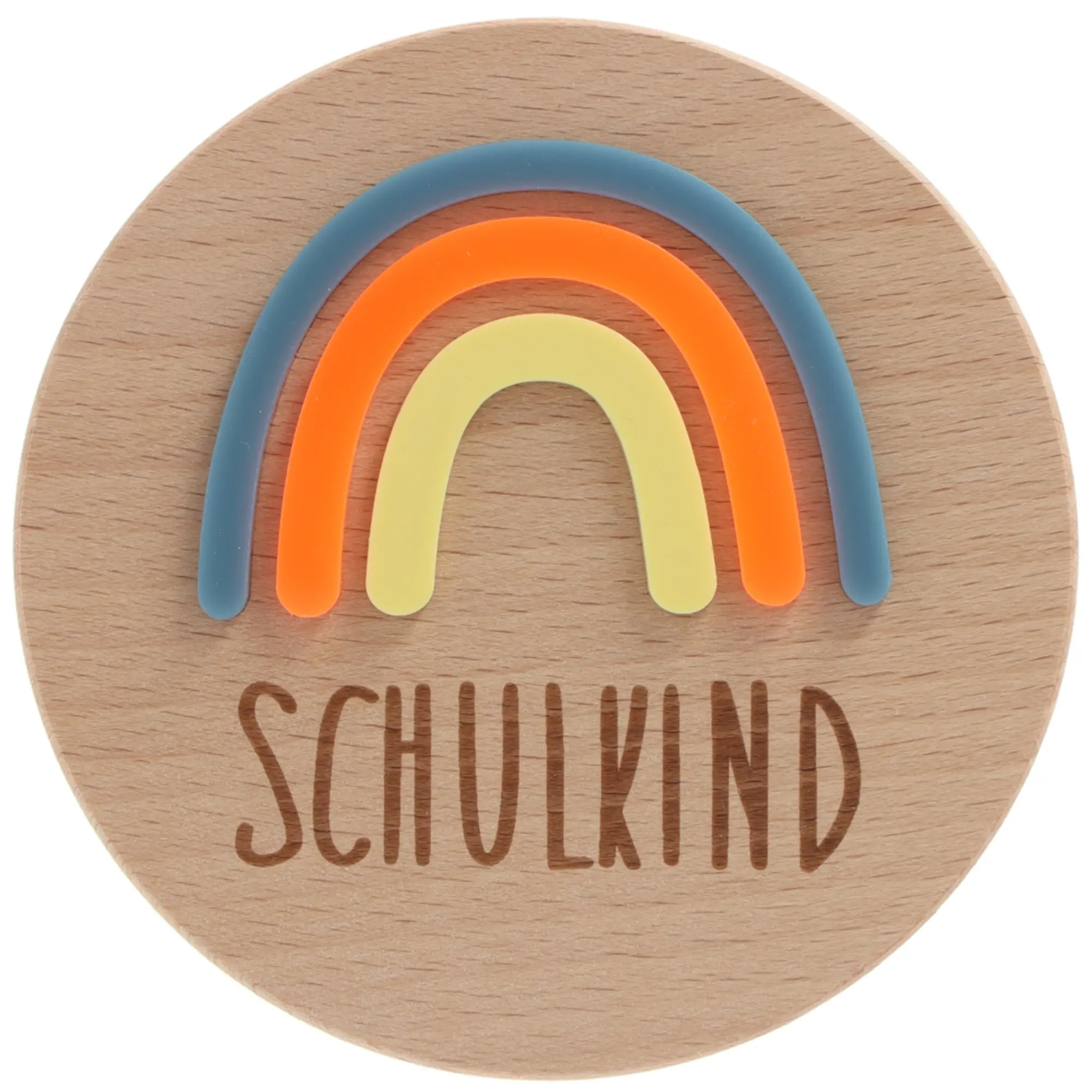 Geschenkglas Schulkind saphir, neonorange, gelb