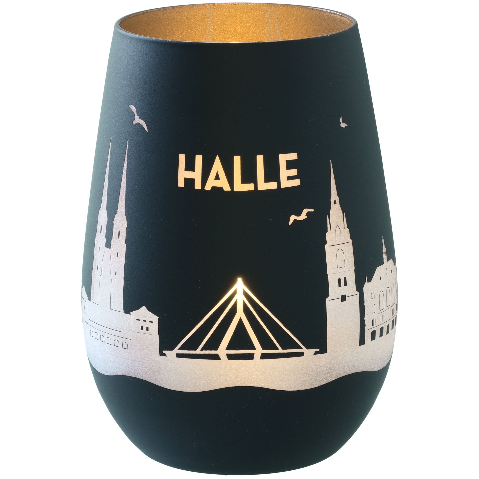 Windlicht Skyline Halle Töpferei, Krug, Lampe