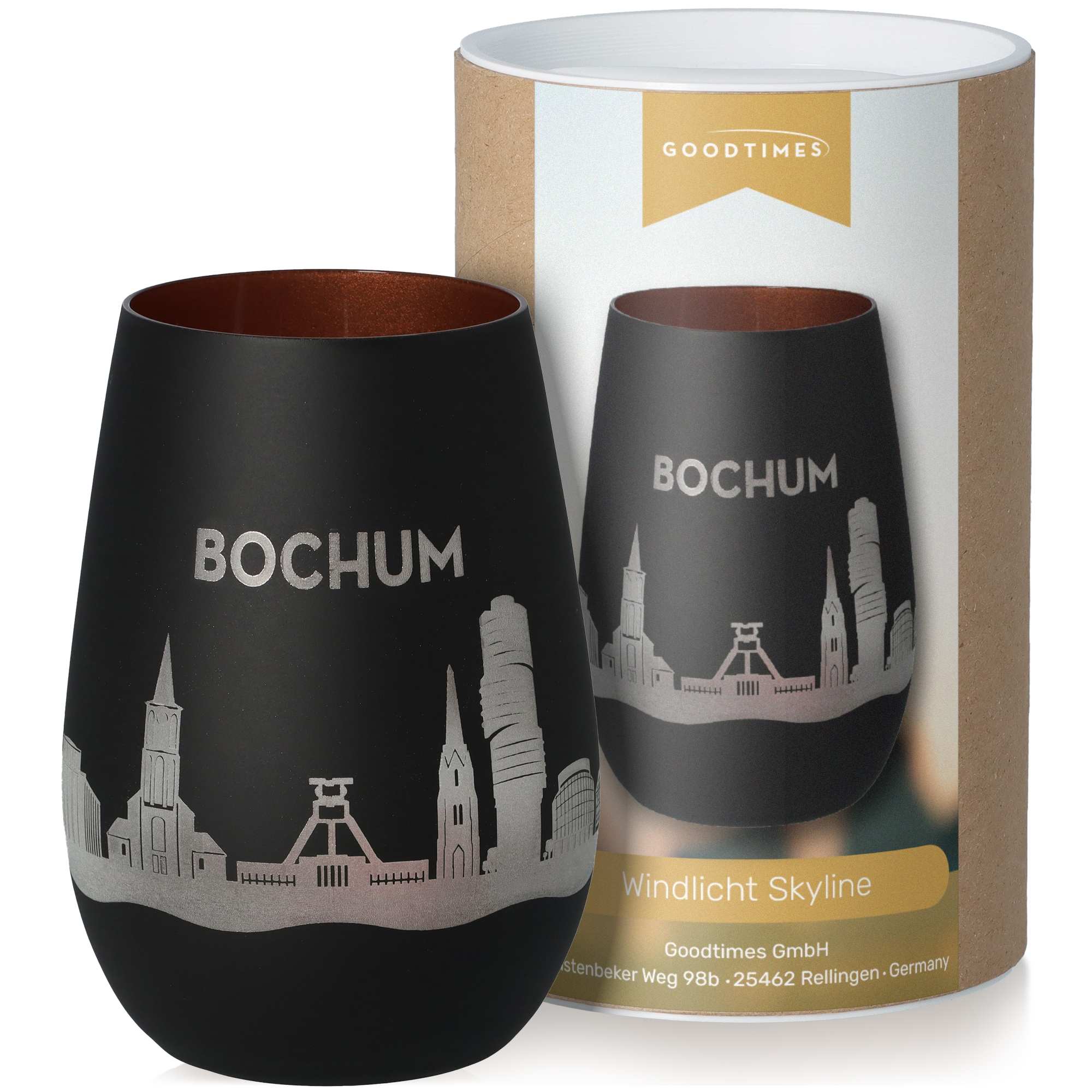 Windlicht Skyline Bochum Krug, Töpferei