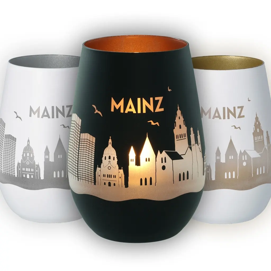 Kunststoffbecher, Becher, Tassenrand, Mainz, Städte-Silhouette