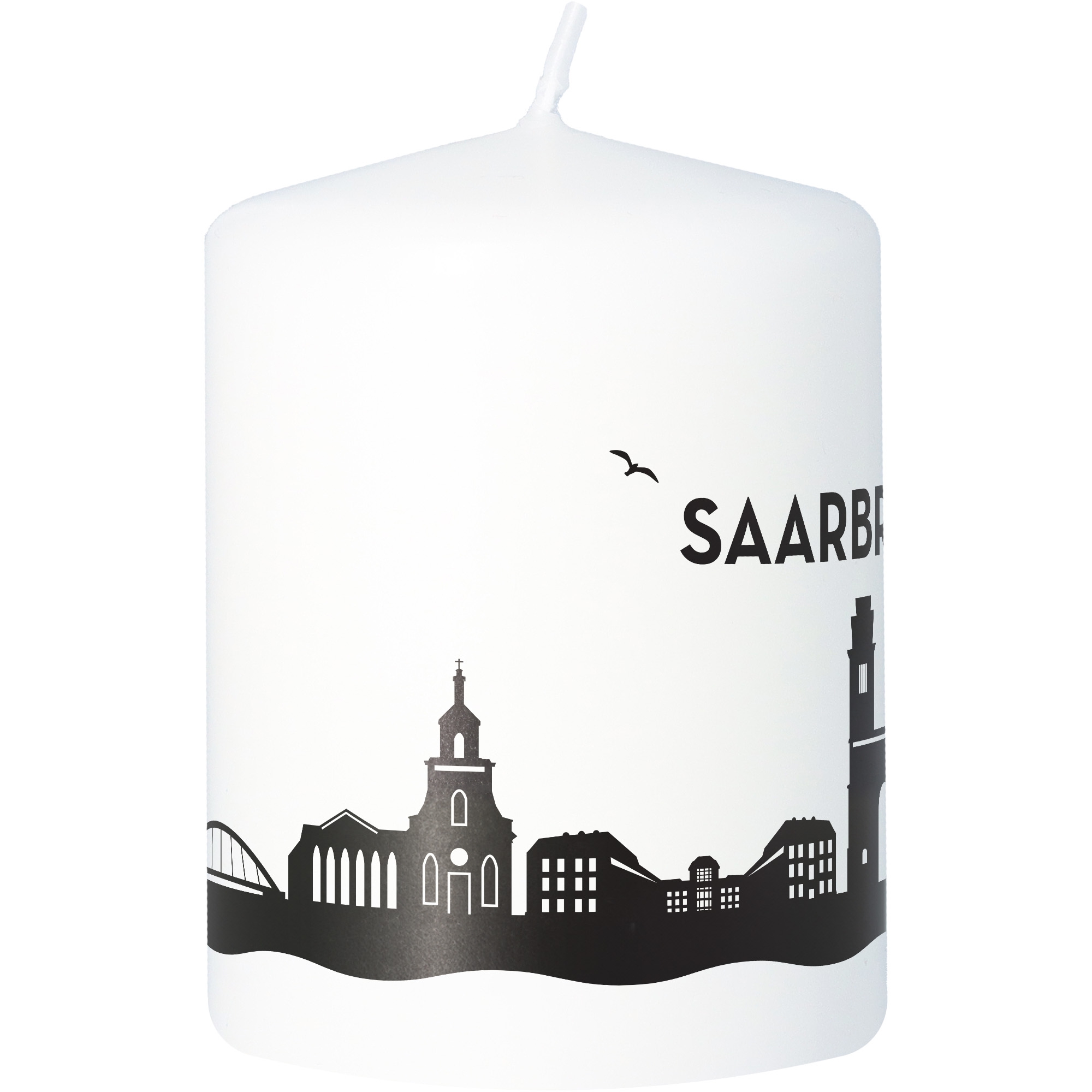 Stumpenkerze Skyline Saarbrücken Stumpenkerze Skyline Saarbrücken