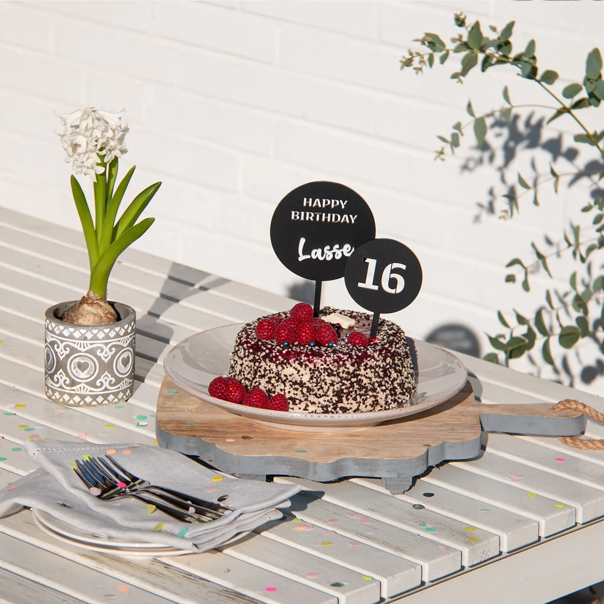 Cake Topper "Happy Birthday mit Zahl" Cake Topper "Happy Birthday mit Zahl"