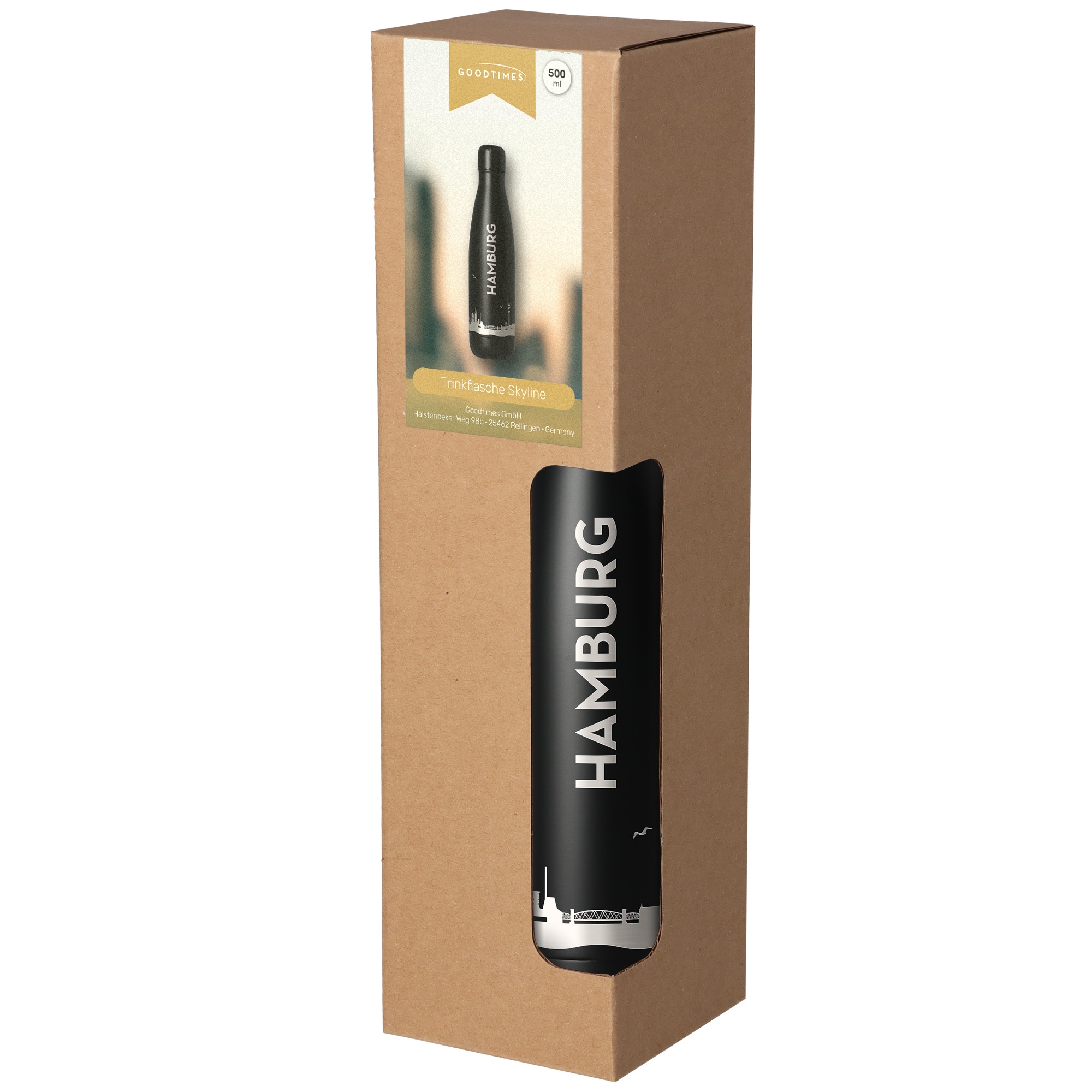 Trinkflasche Skyline Hamburg Flasche
