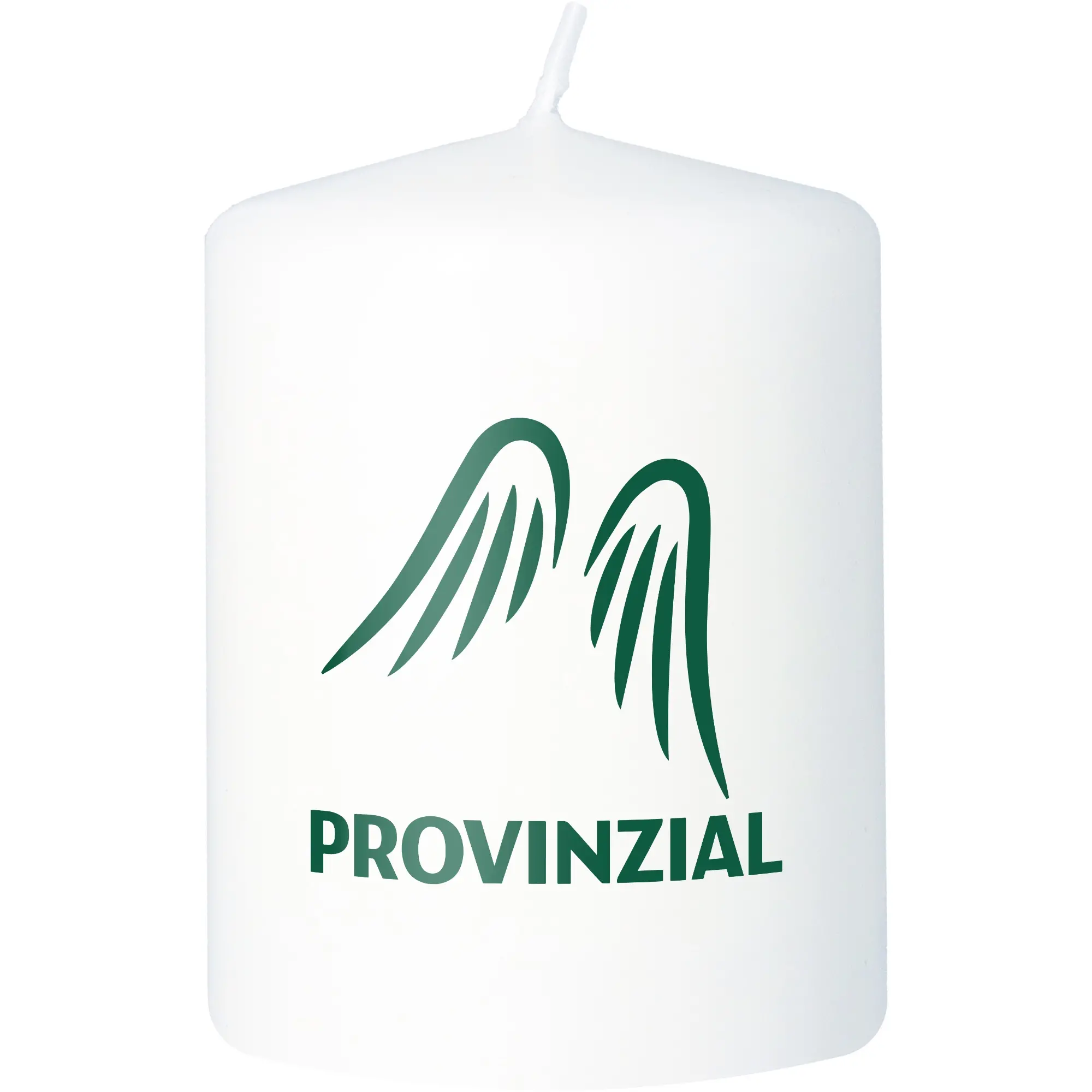 Stumpenkerze Dein Design Weiß mit Druck