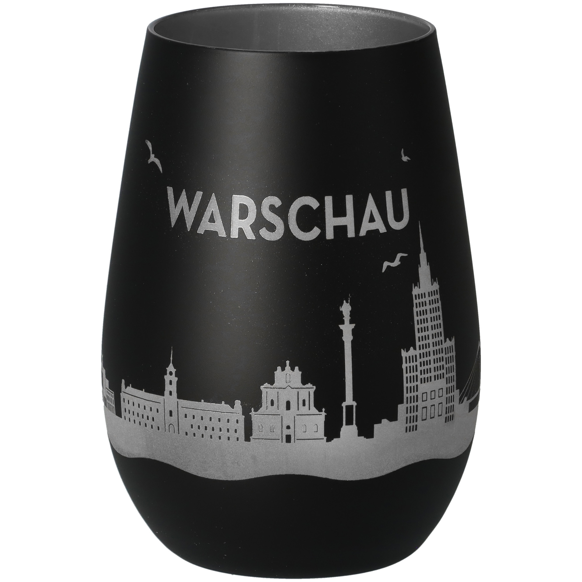 Schmuck-Tasse, Warschau-Silhouette, Schwarz, Becher, Städtische Skyline