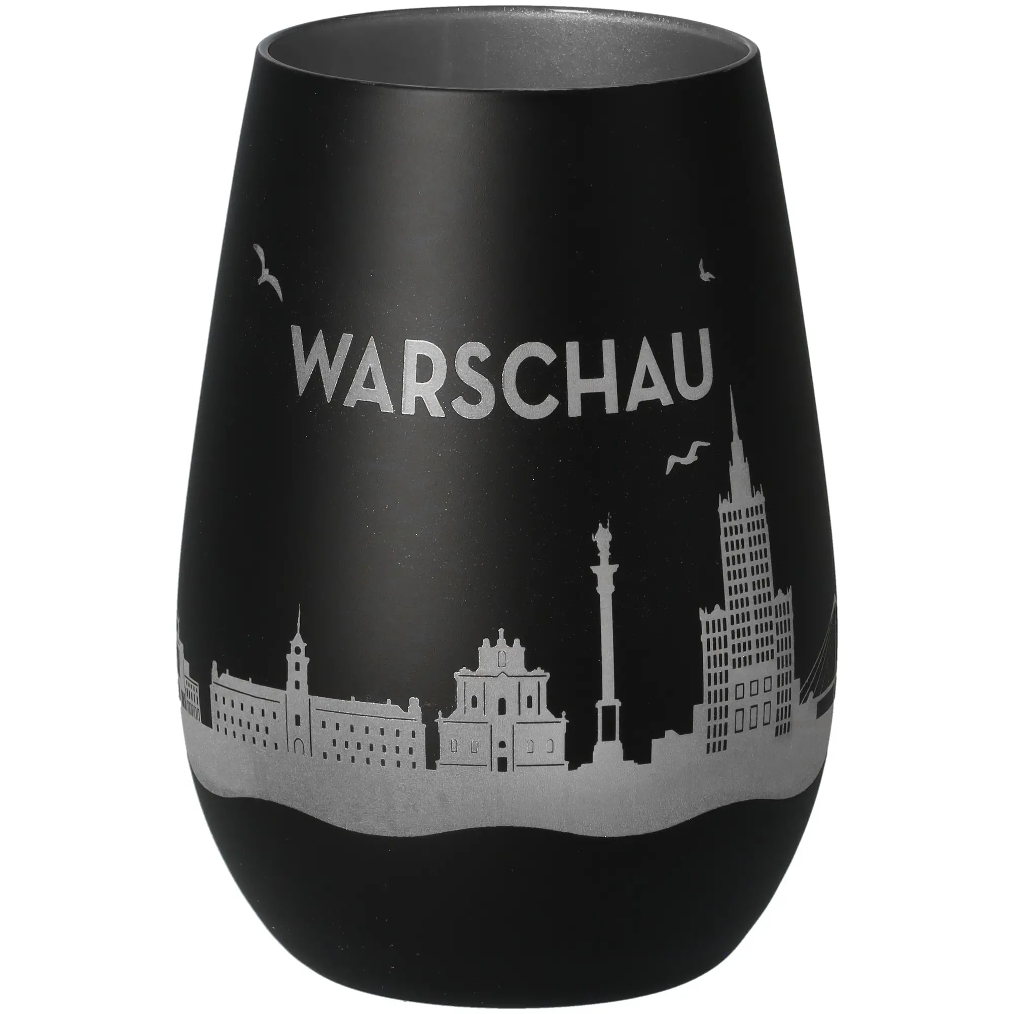 Schmuck-Tasse, Warschau-Silhouette, Schwarz, Becher, Städtische Skyline