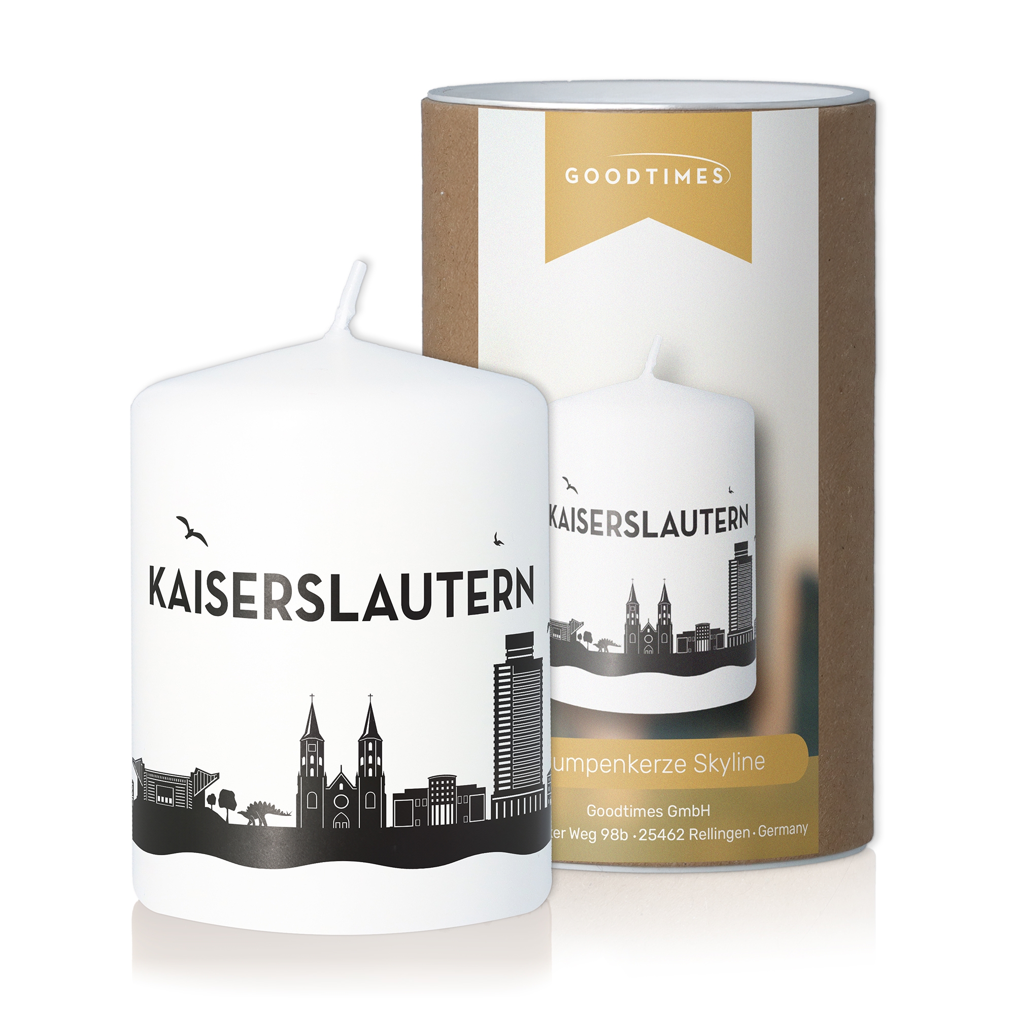 Stumpenkerze Skyline Kaiserslautern