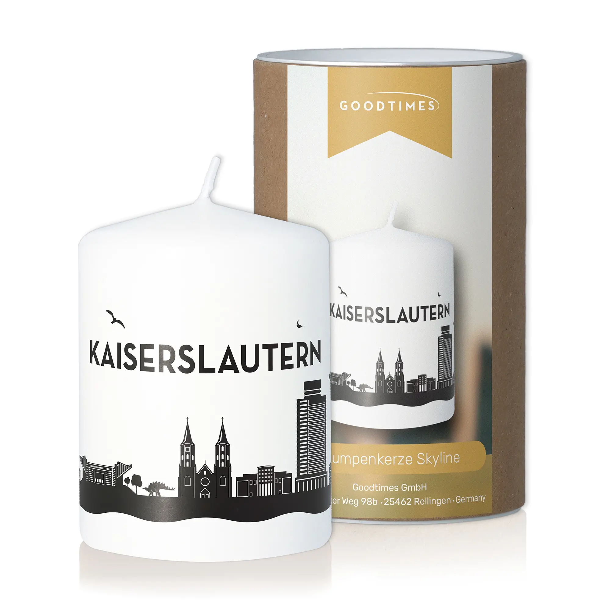 Stumpenkerze Skyline Kaiserslautern