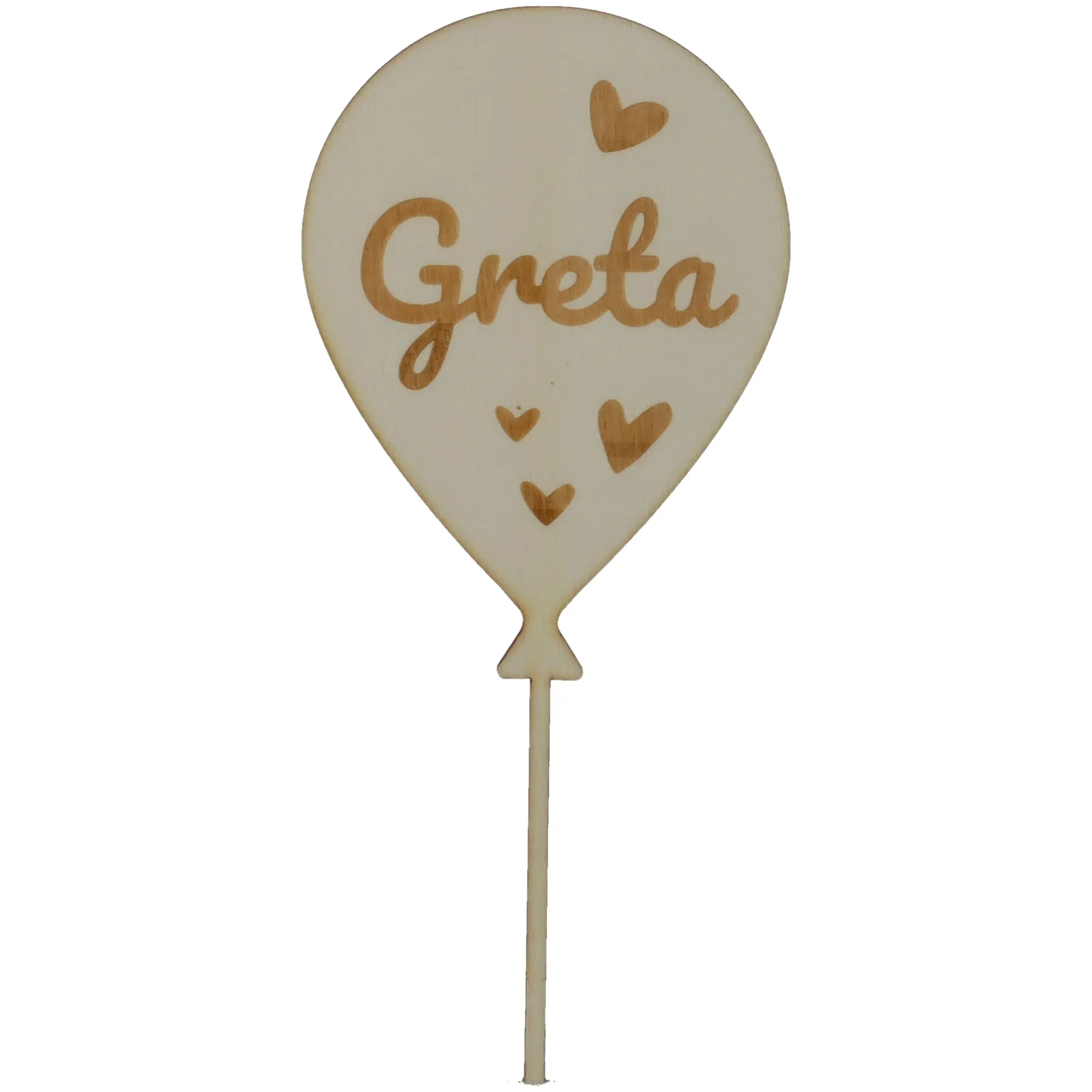 Cake Topper Ballon mit Herzen Zahl 4 Cake Topper Ballon mit Herzen Zahl 4