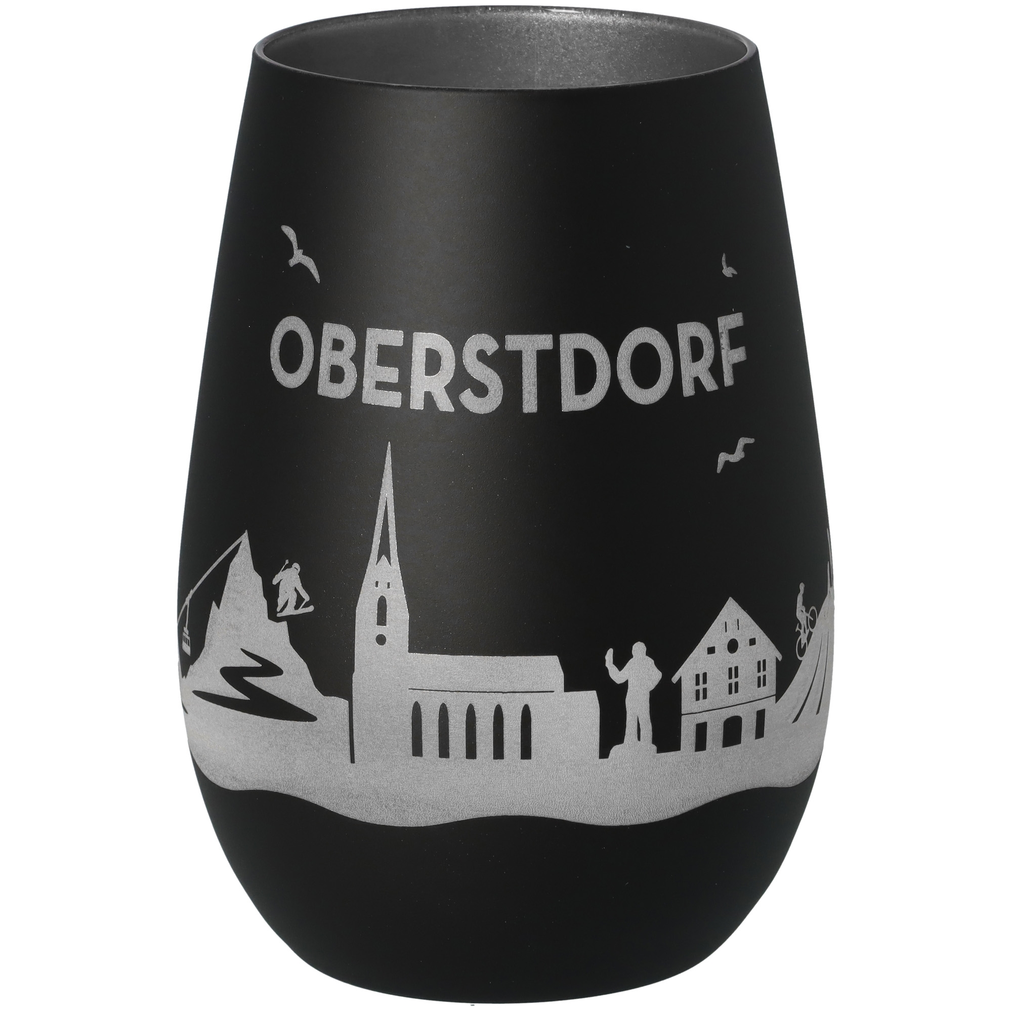 Windlicht Skyline Oberstdorf Töpferei, Krug, Glas